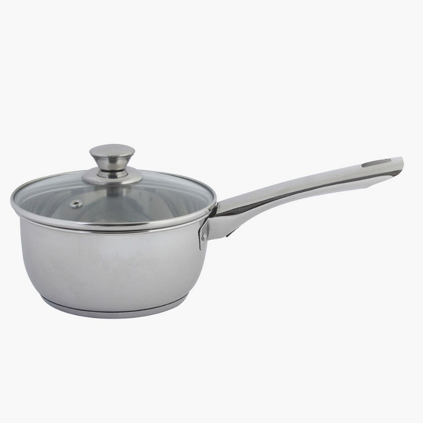 Stilo Stainless Steel Induction Saucepan with Glass Lid - 2.2 L-Food Preparation-image-2