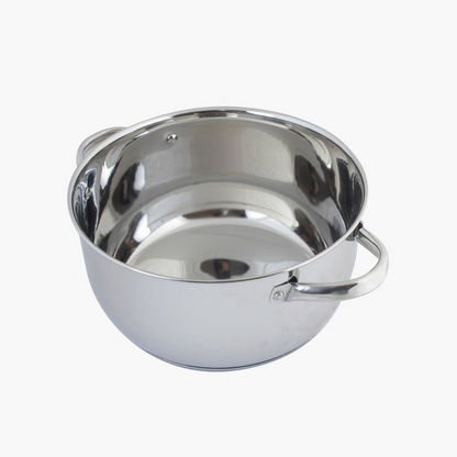 Stilo Stainless Steel Induction Casserole with Glass Lid - 3.1 L