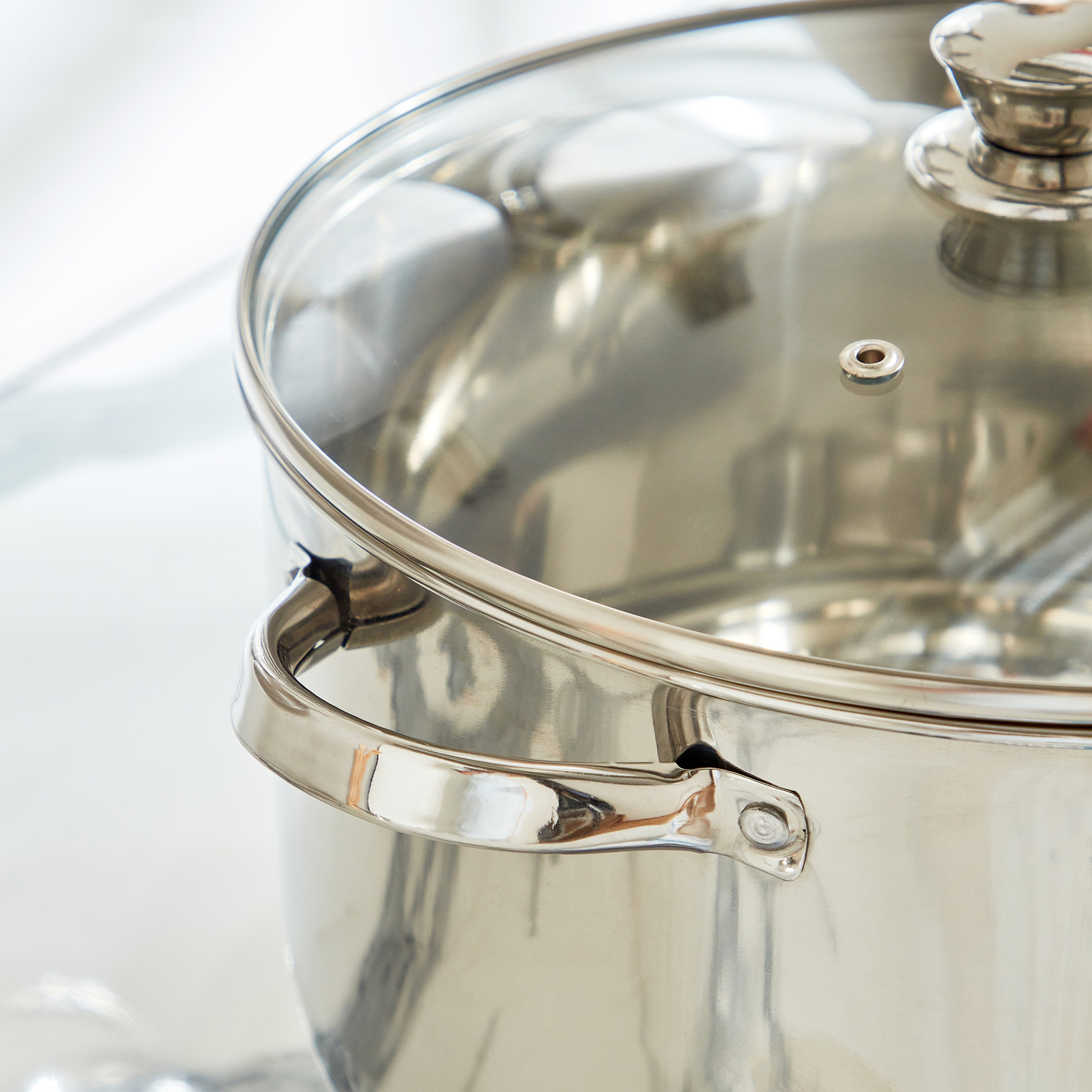 Stilo Stainless Steel Induction Casserole with Glass Lid - 10 L-hbxkitchen-kitchenware-foodpreparation-image-4