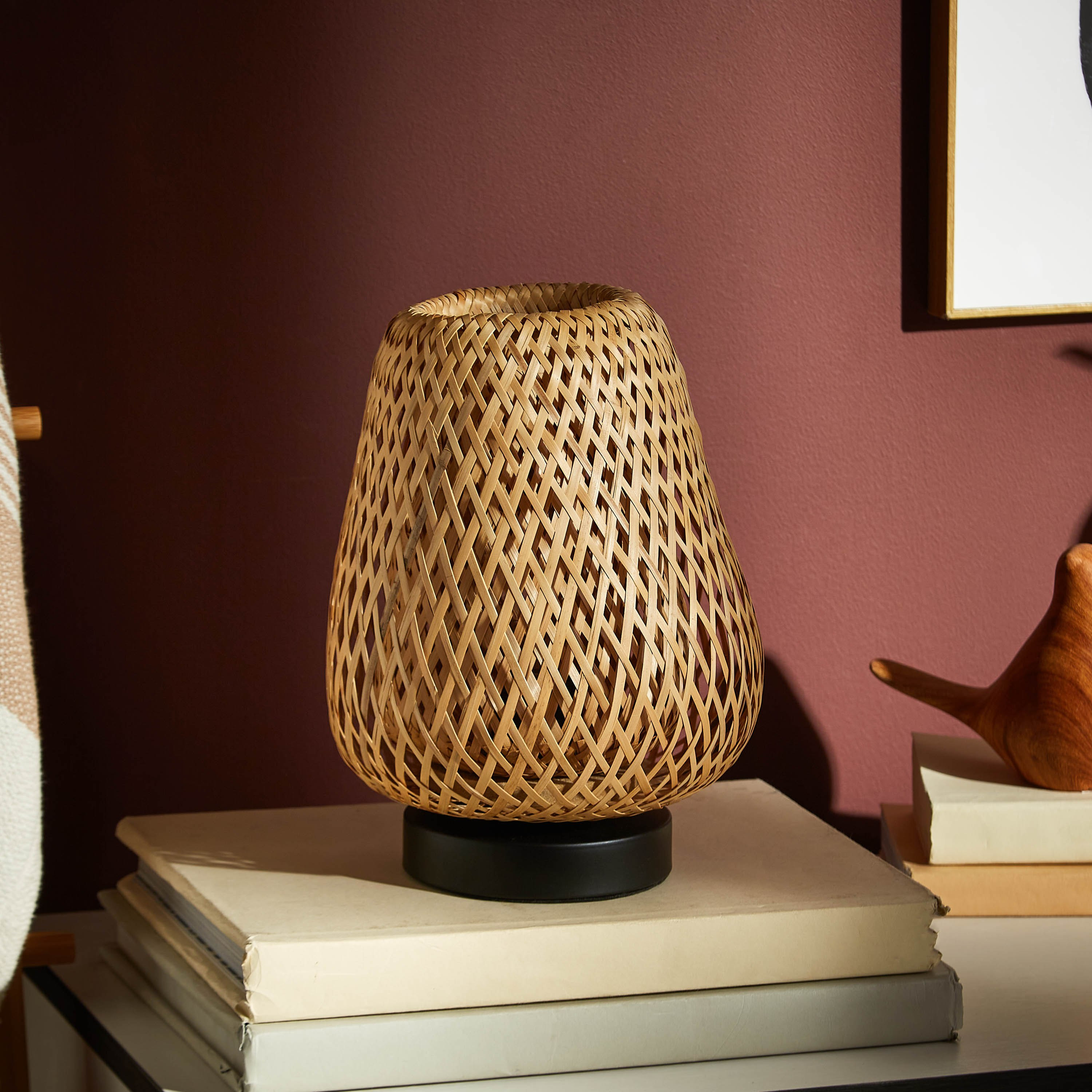 مصباح طاولة خيزران من ويفز - 20 سم-hbxlivingroom-lighting-tablelamps-image-1