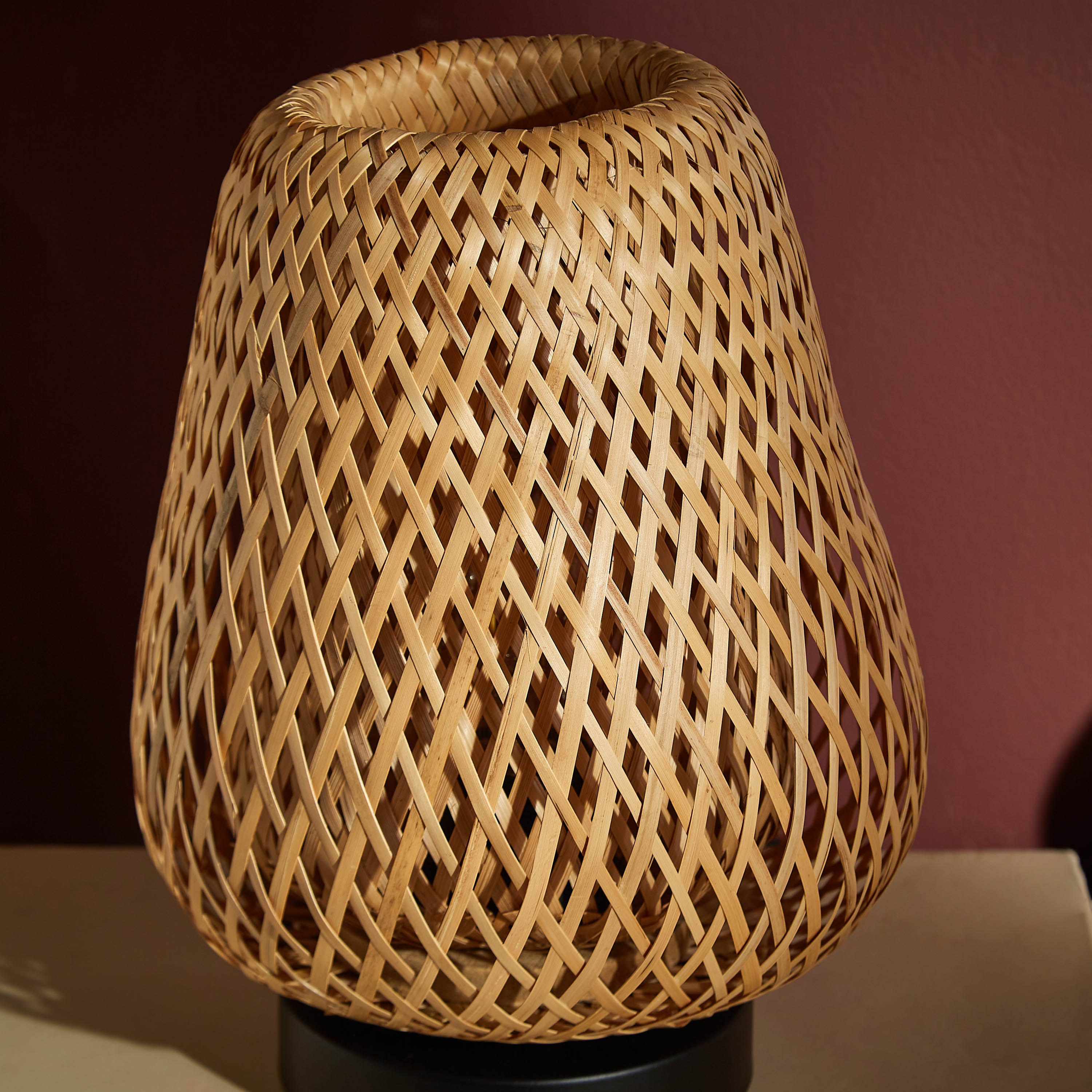 مصباح طاولة خيزران من ويفز - 20 سم-hbxlivingroom-lighting-tablelamps-image-3