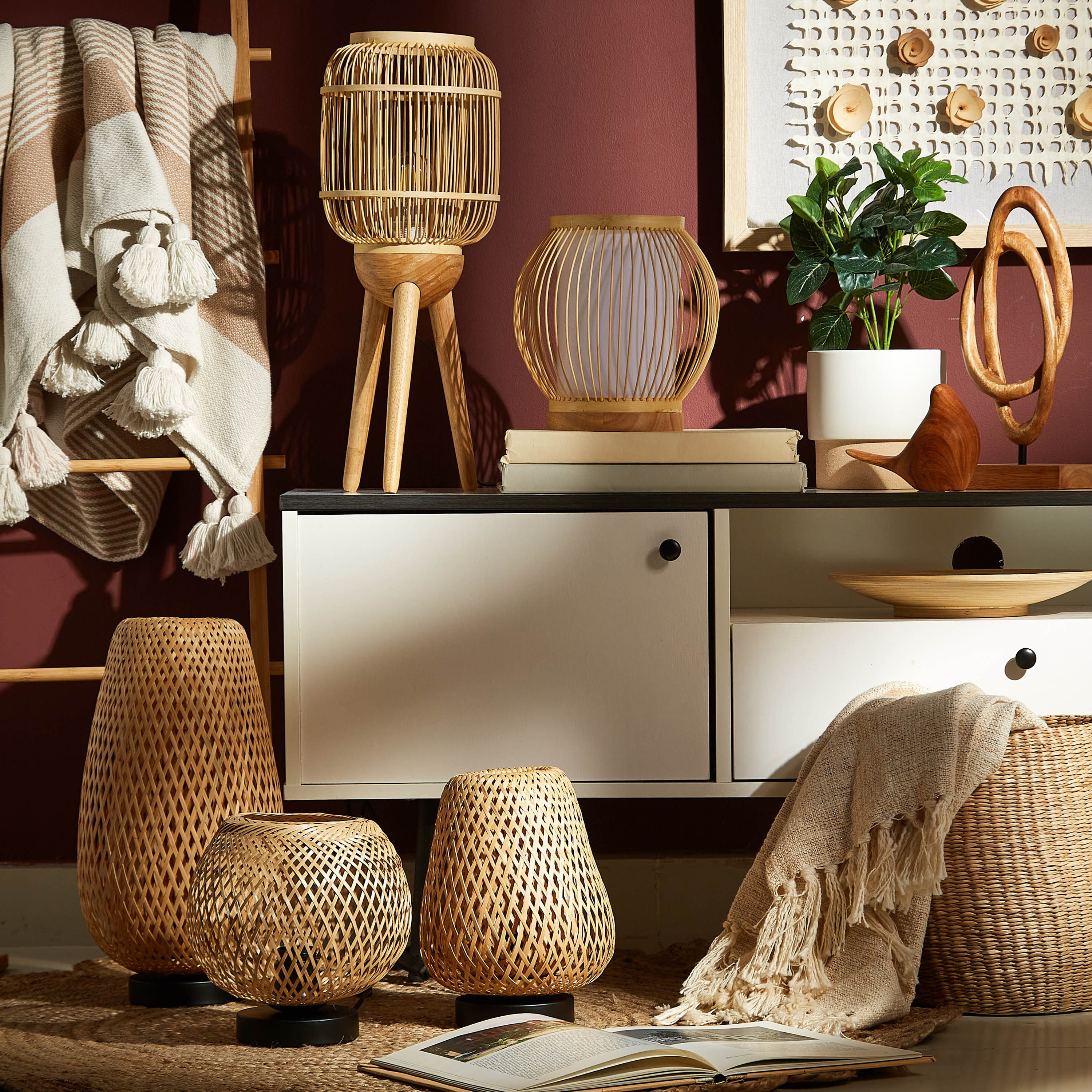 مصباح طاولة خيزران من ويفز - 20 سم-hbxlivingroom-lighting-tablelamps-image-5