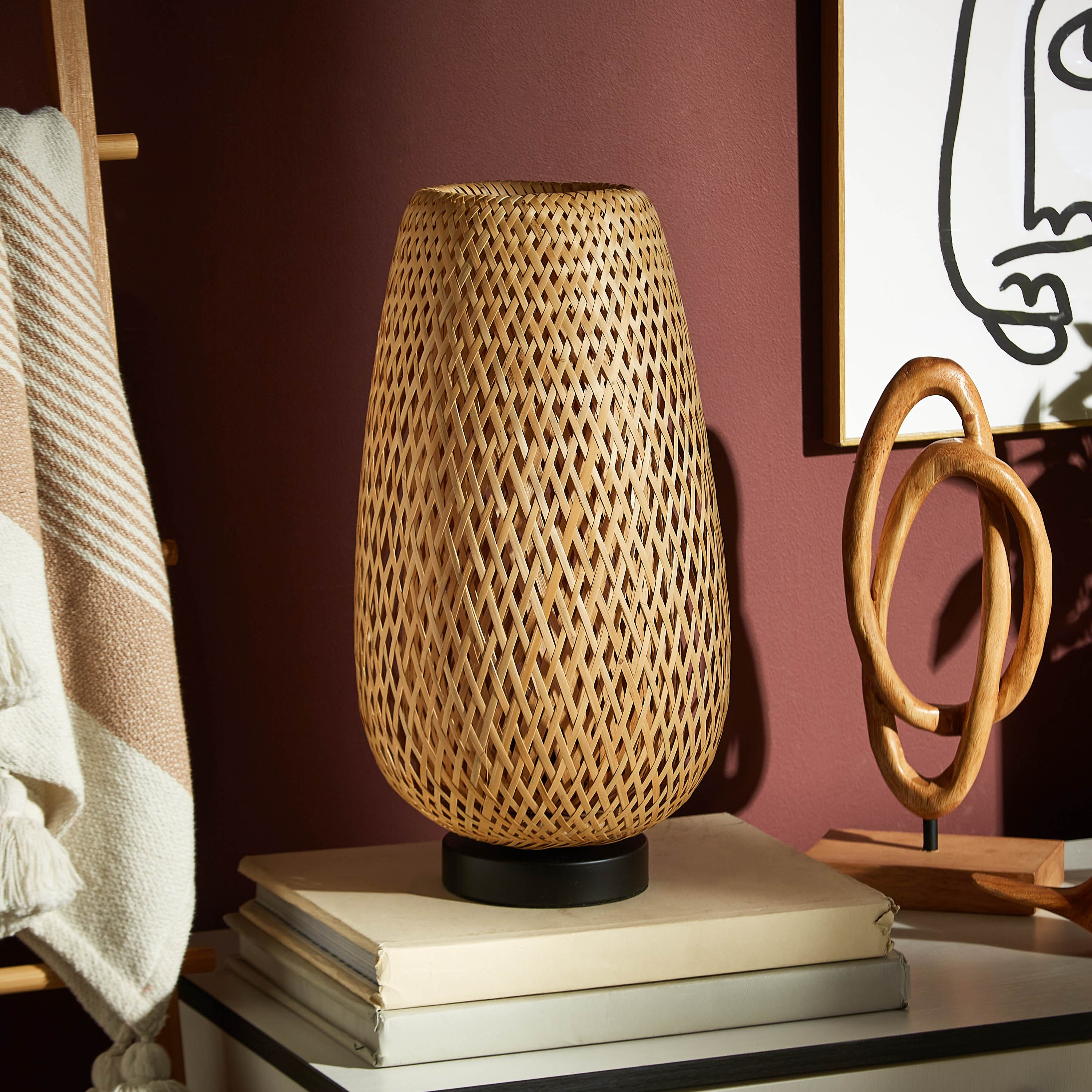 مصباح طاولة خيزران من ويفز - 45 سم-hbxlivingroom-lighting-tablelamps-image-1