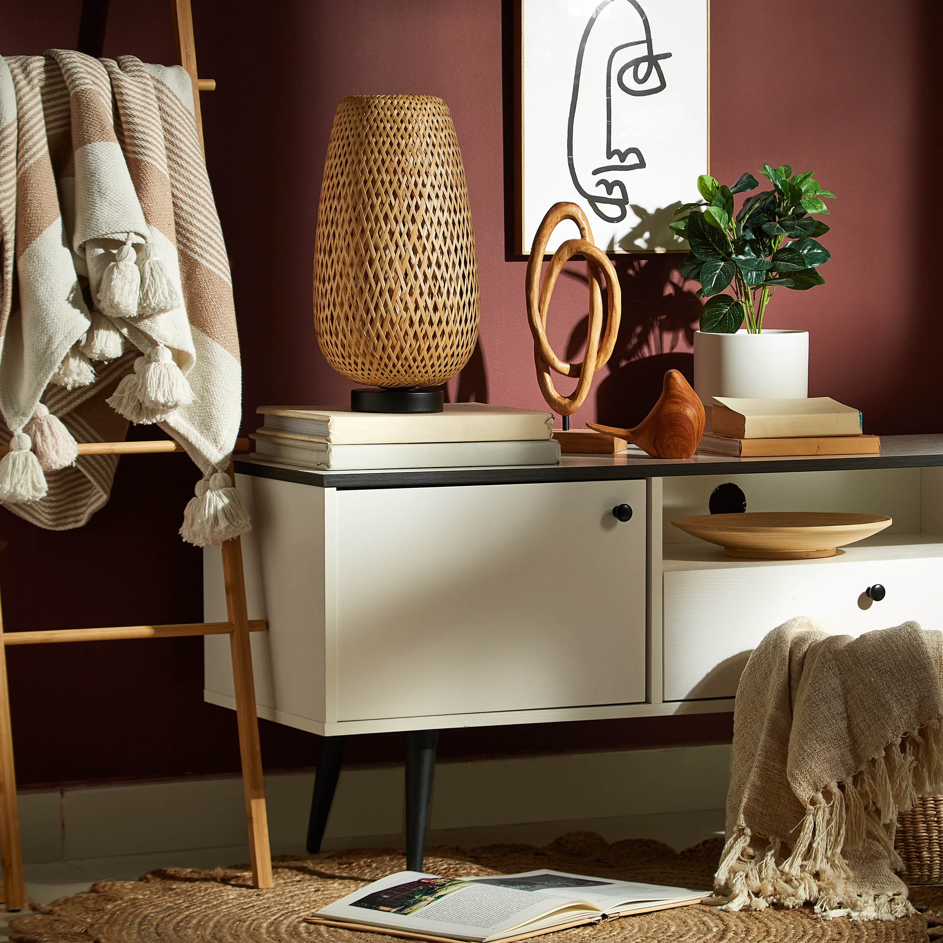 مصباح طاولة خيزران من ويفز - 45 سم-hbxlivingroom-lighting-tablelamps-image-4