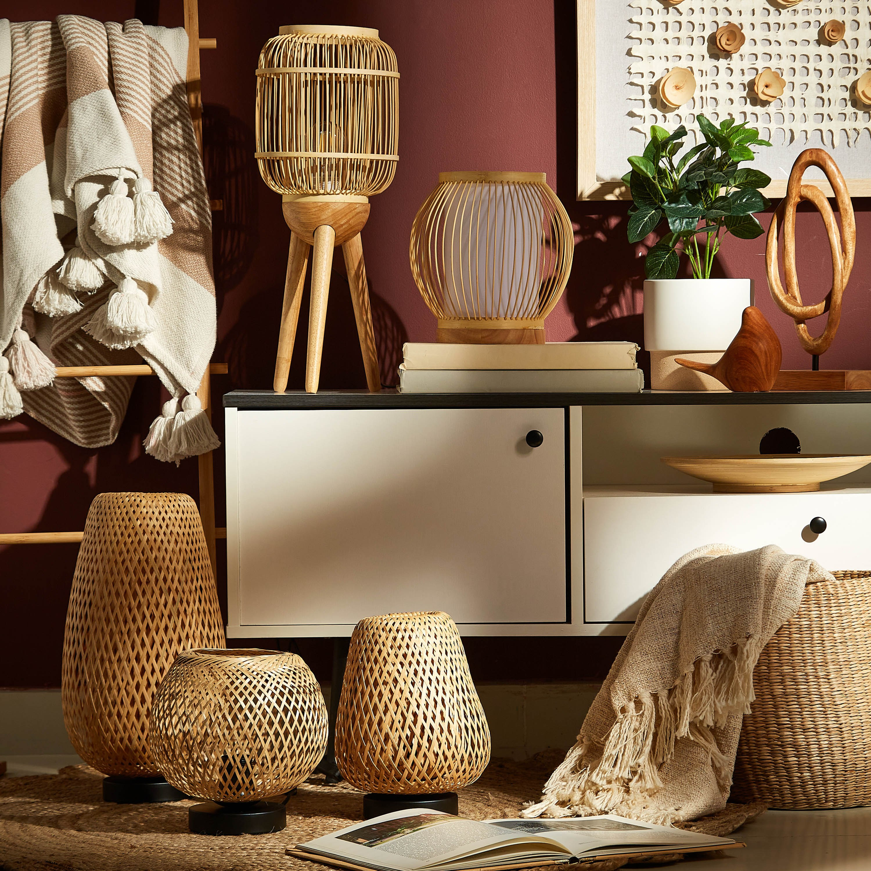 مصباح طاولة خيزران من ويفز - 25 سم-hbxlivingroom-lighting-tablelamps-image-5