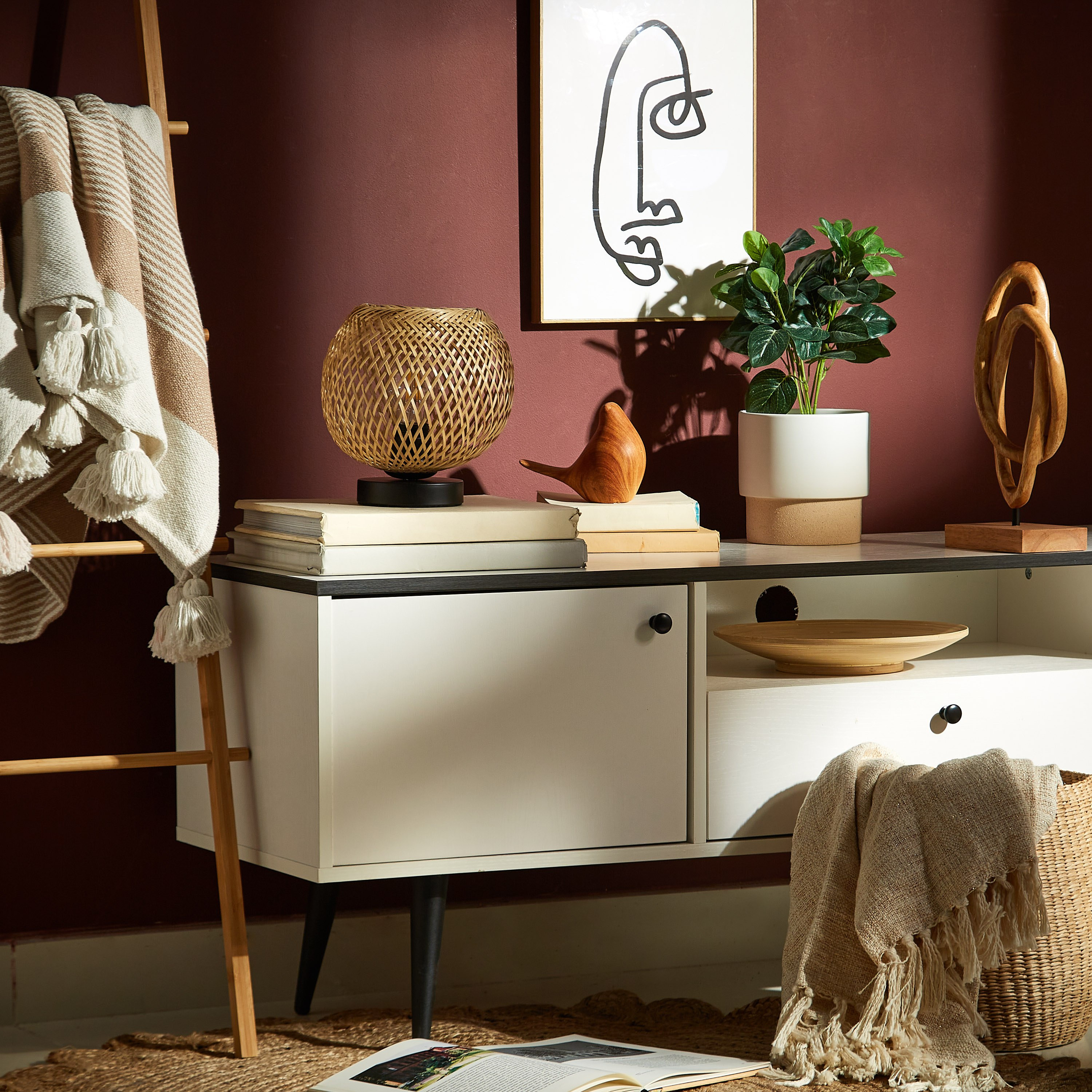 مصباح طاولة خيزران من ويفز - 23 سم-hbxlivingroom-lighting-tablelamps-image-4