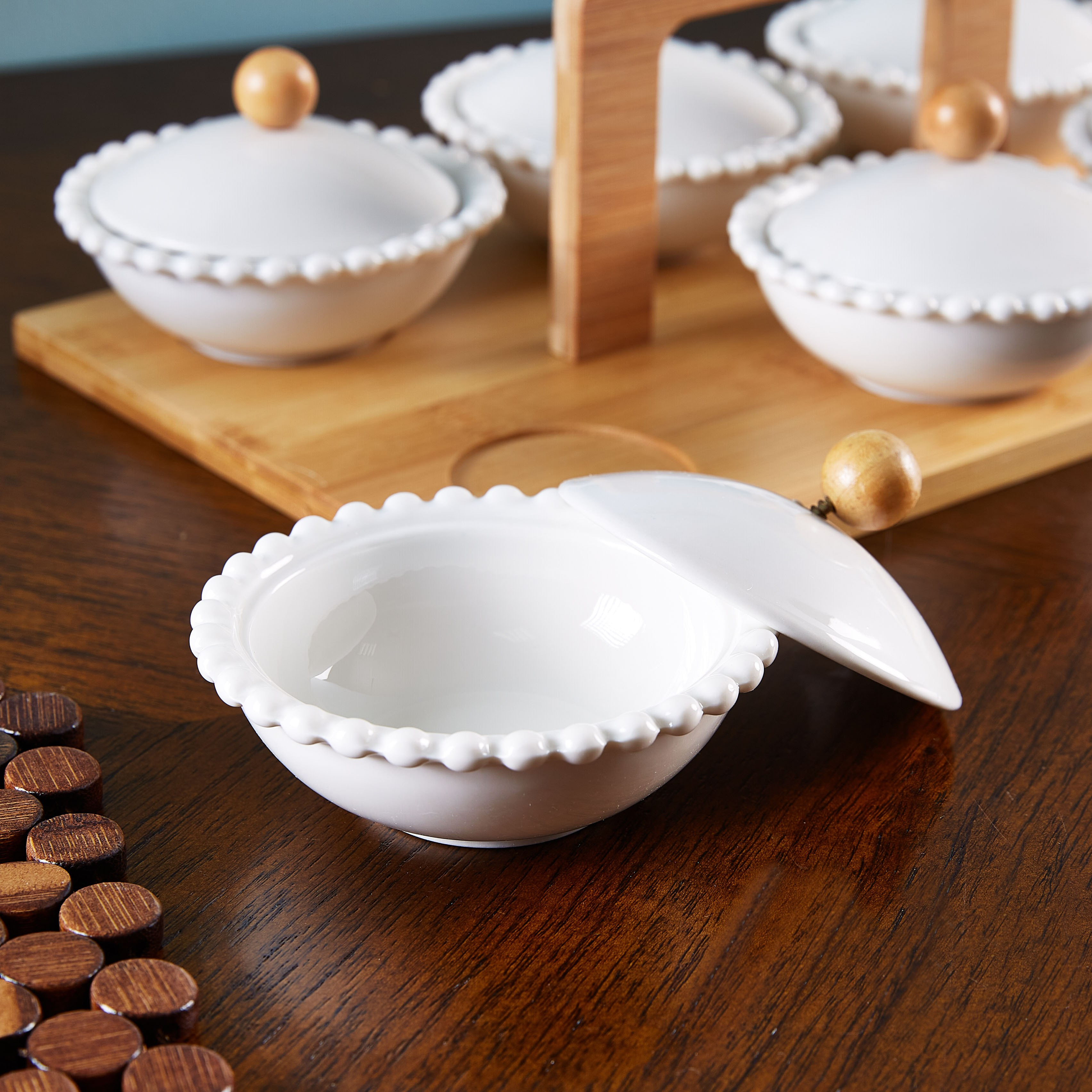 طقم تقديم بطبعات مع صينية خشبيّة من أوكايجن - 6 قطع-hbxhomeware-hbxkitchen-image-2