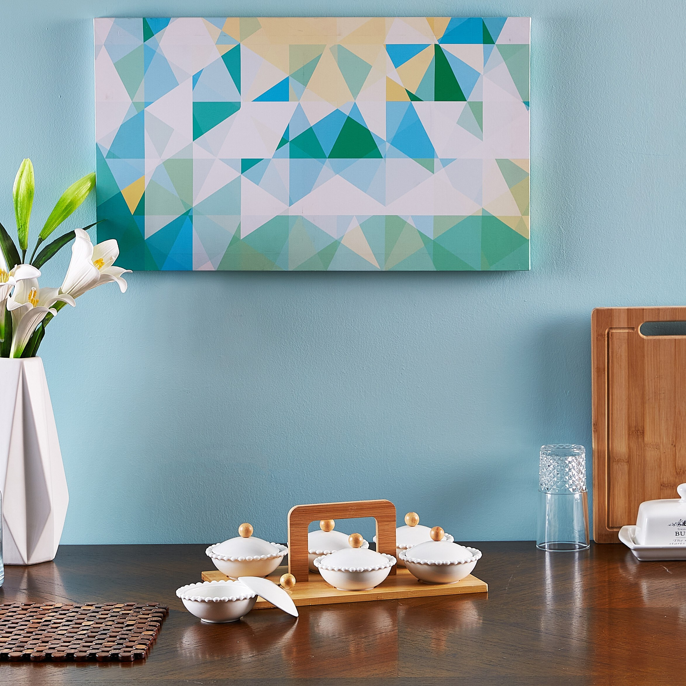 طقم تقديم بطبعات مع صينية خشبيّة من أوكايجن - 6 قطع-hbxhomeware-hbxkitchen-image-3