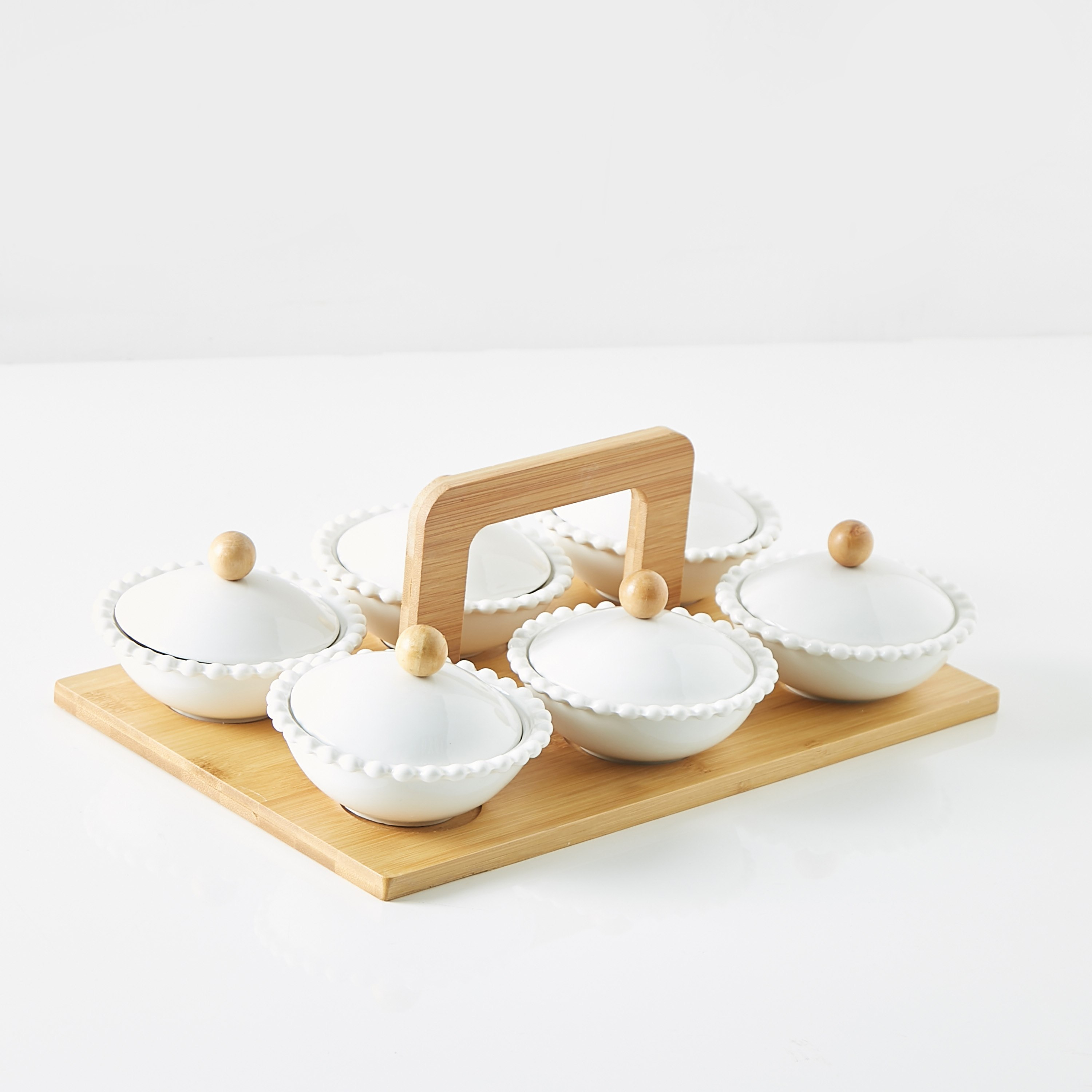 طقم تقديم بطبعات مع صينية خشبيّة من أوكايجن - 6 قطع-hbxhomeware-hbxkitchen-image-4