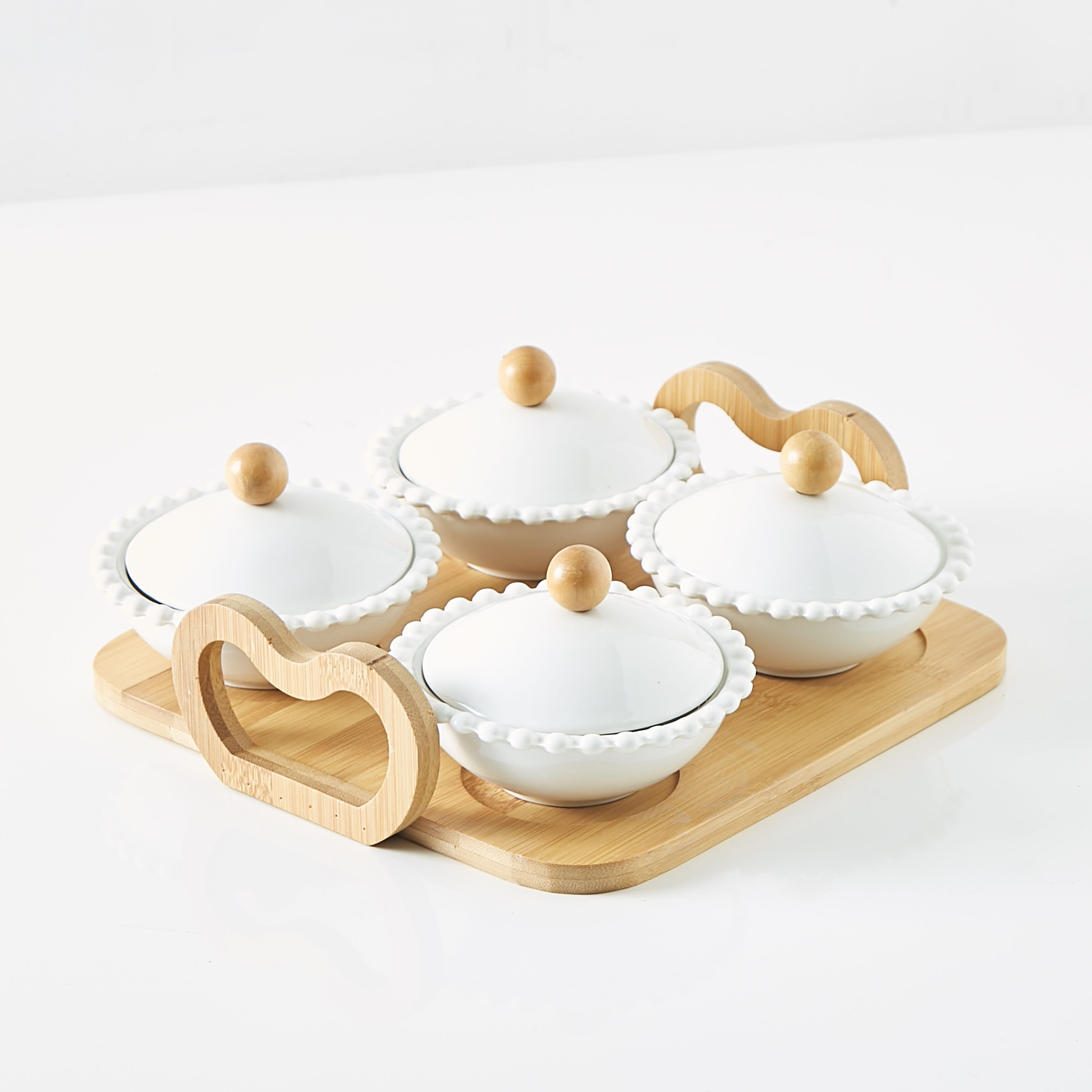 طقم تقديم بطبعات مع صينية خشبيّة من أوكايجن - 4 قطع-hbxhomeware-hbxkitchen-image-4