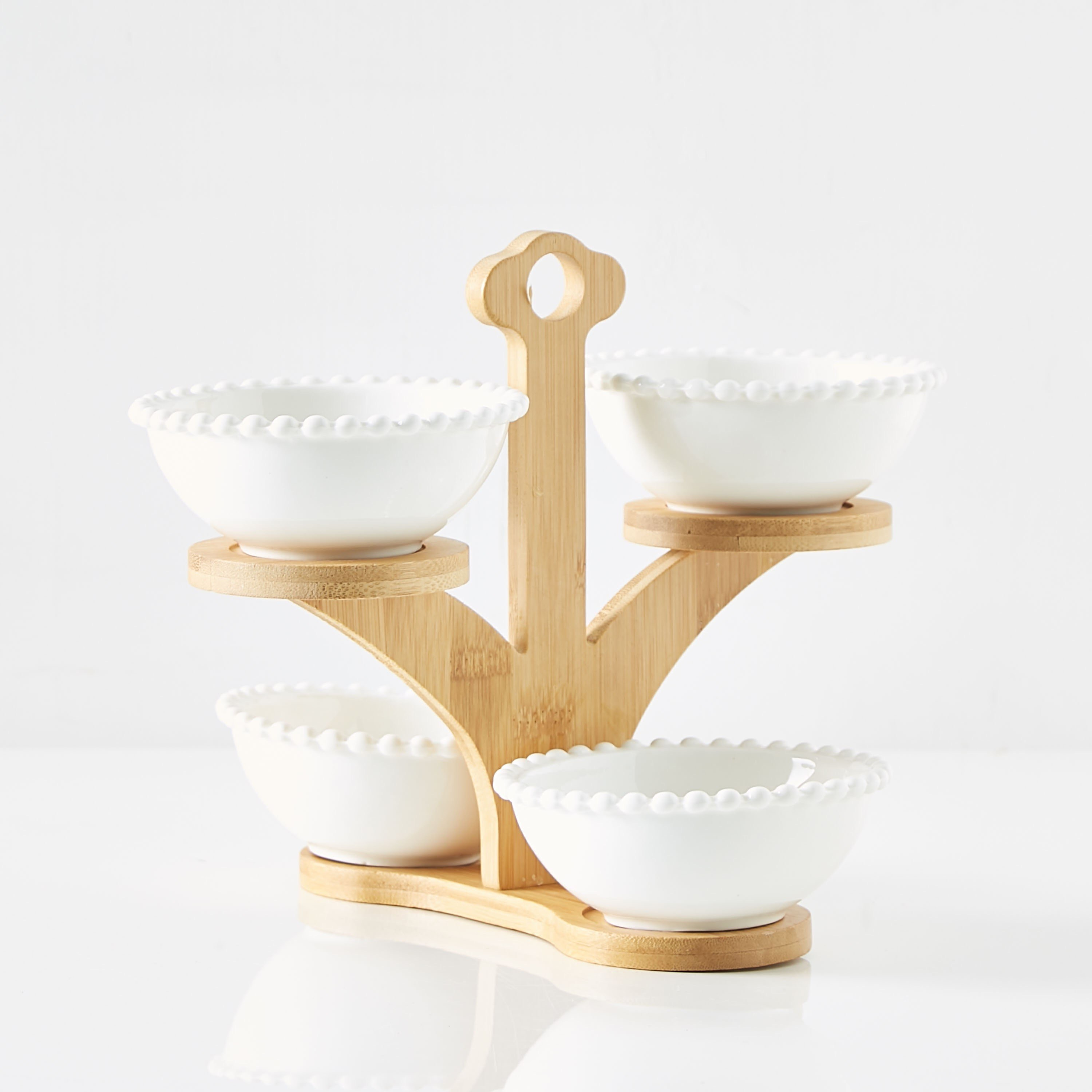 طقم أوعية تقديم بطابقين وحامل خشبي من أوكايجن-hbxdecorandfurnishings-tabletop-serveware-image-5