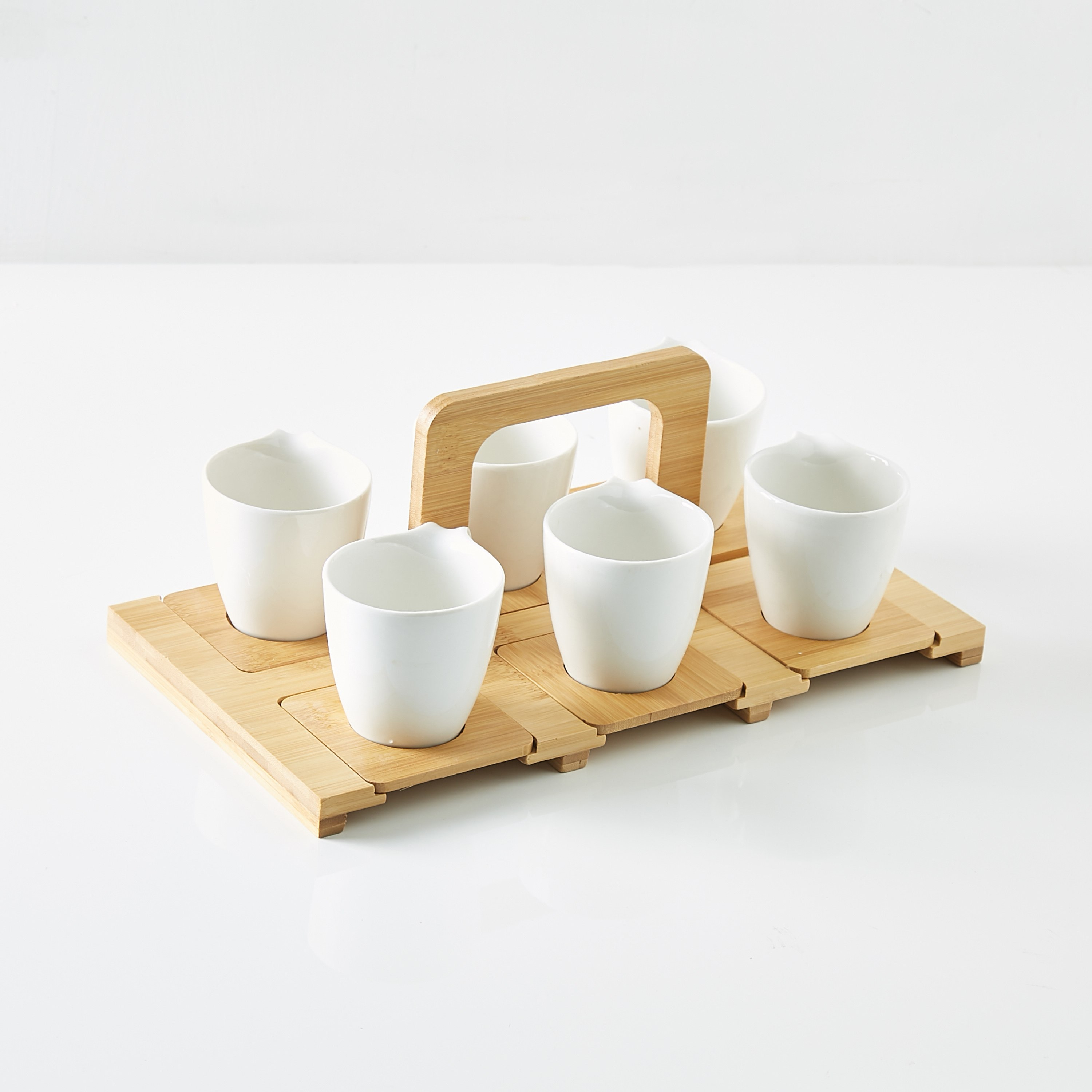صينية خشبيّة بـ6 مجات وحاملات أكواب من أوكايجن-hbxdecorandfurnishings-tabletop-crockery-image-5