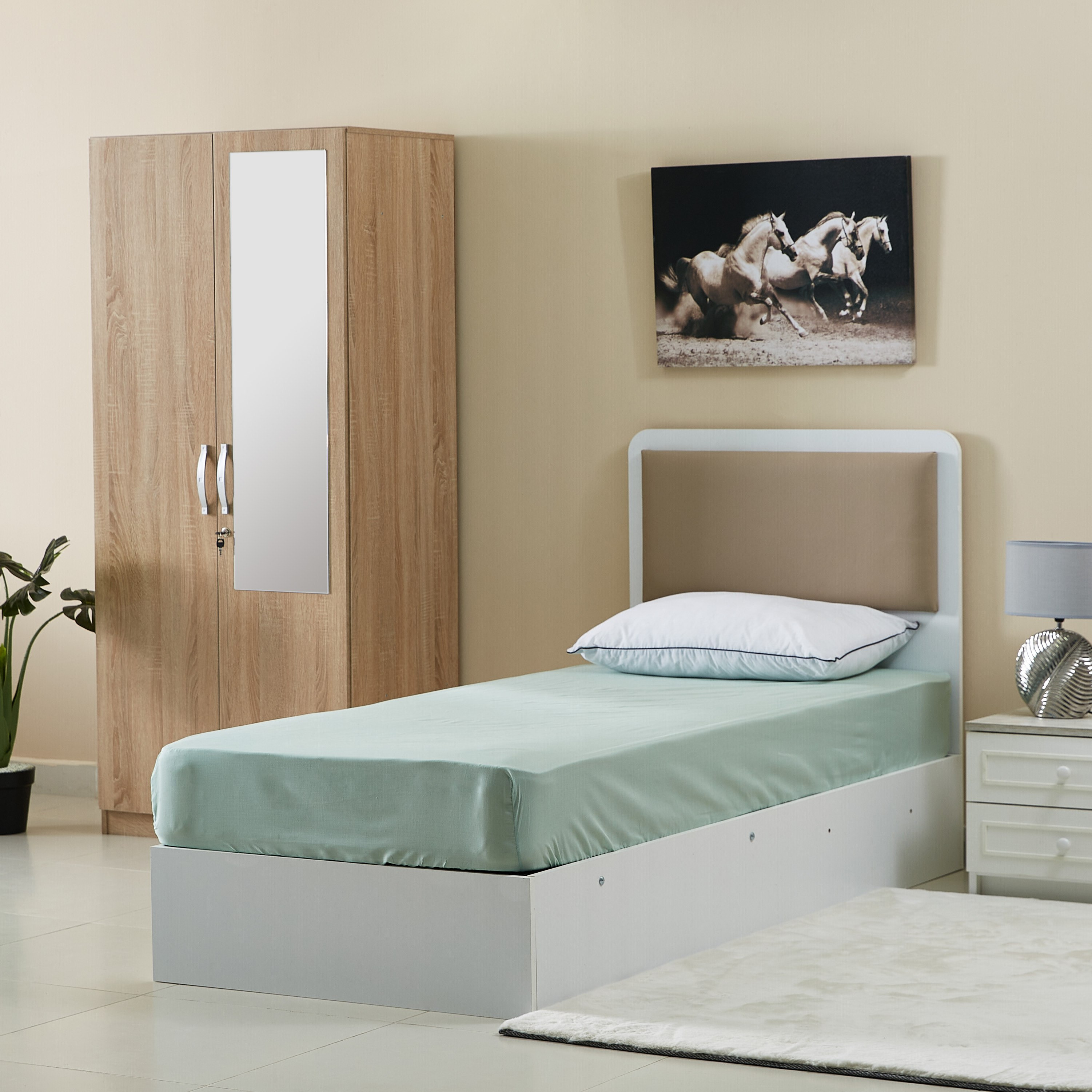 شرشف مطّاطي فردي بولي قطن سادة من بريستول- 90x200 سم-hbxhomeware-hbxbedroom-image-5