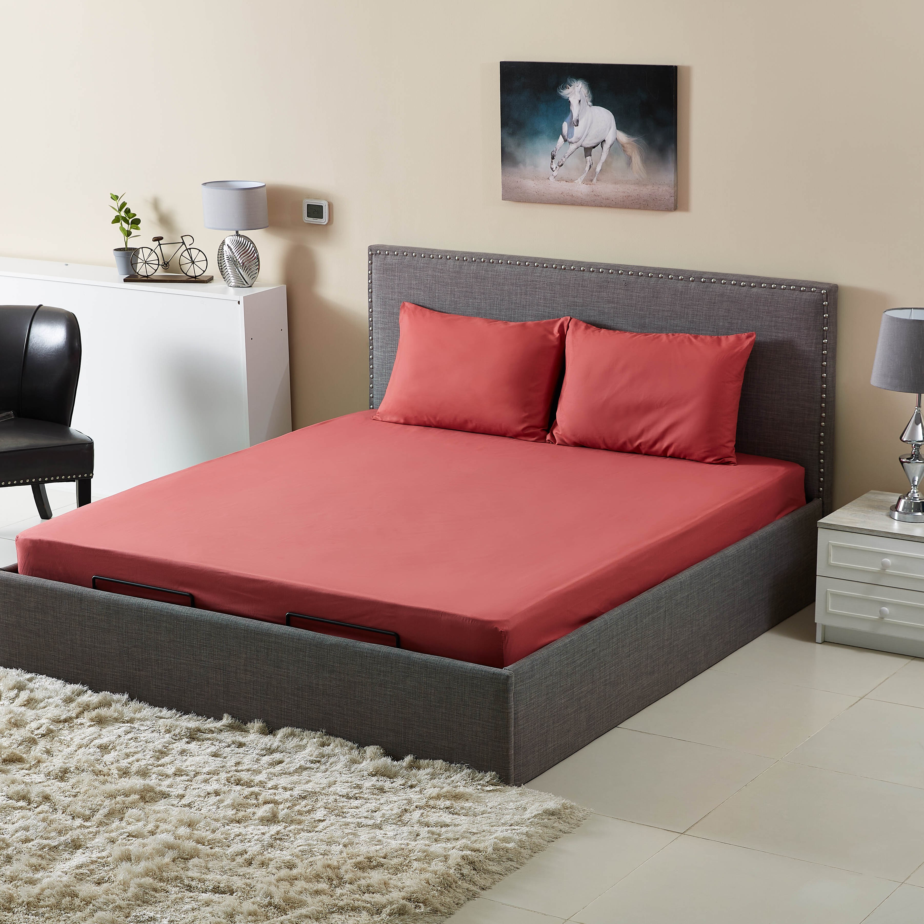 شرشف مطّاطي كينج بولي قطن بطبعات من بريستول - 180x200 سم-hbxhomeware-hbxbedroom-image-5