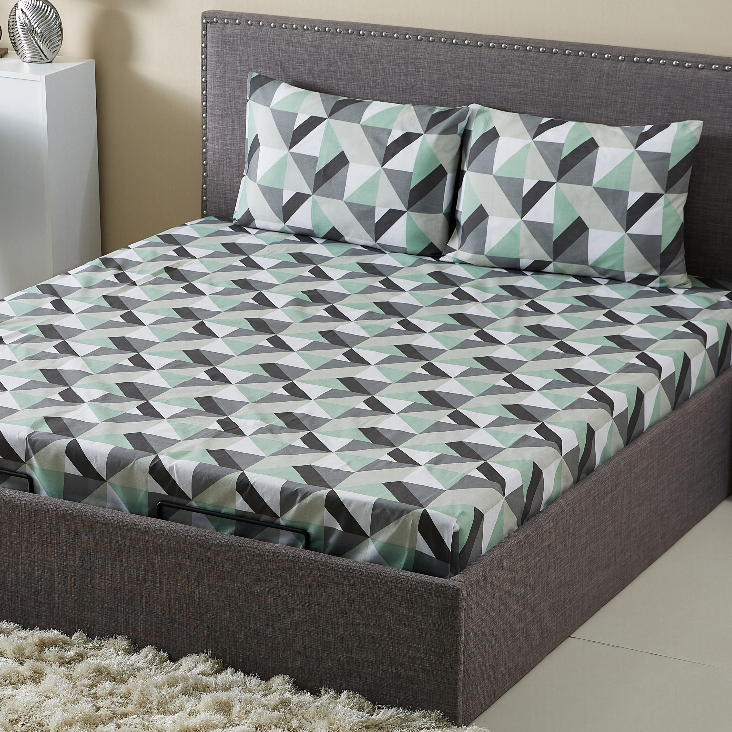 طقم شرشف مسطح مقاس كينج 3 قطع من أتلانتا جايد - 240 × 260 سم-hbxhomeware-hbxbedroom-image-1
