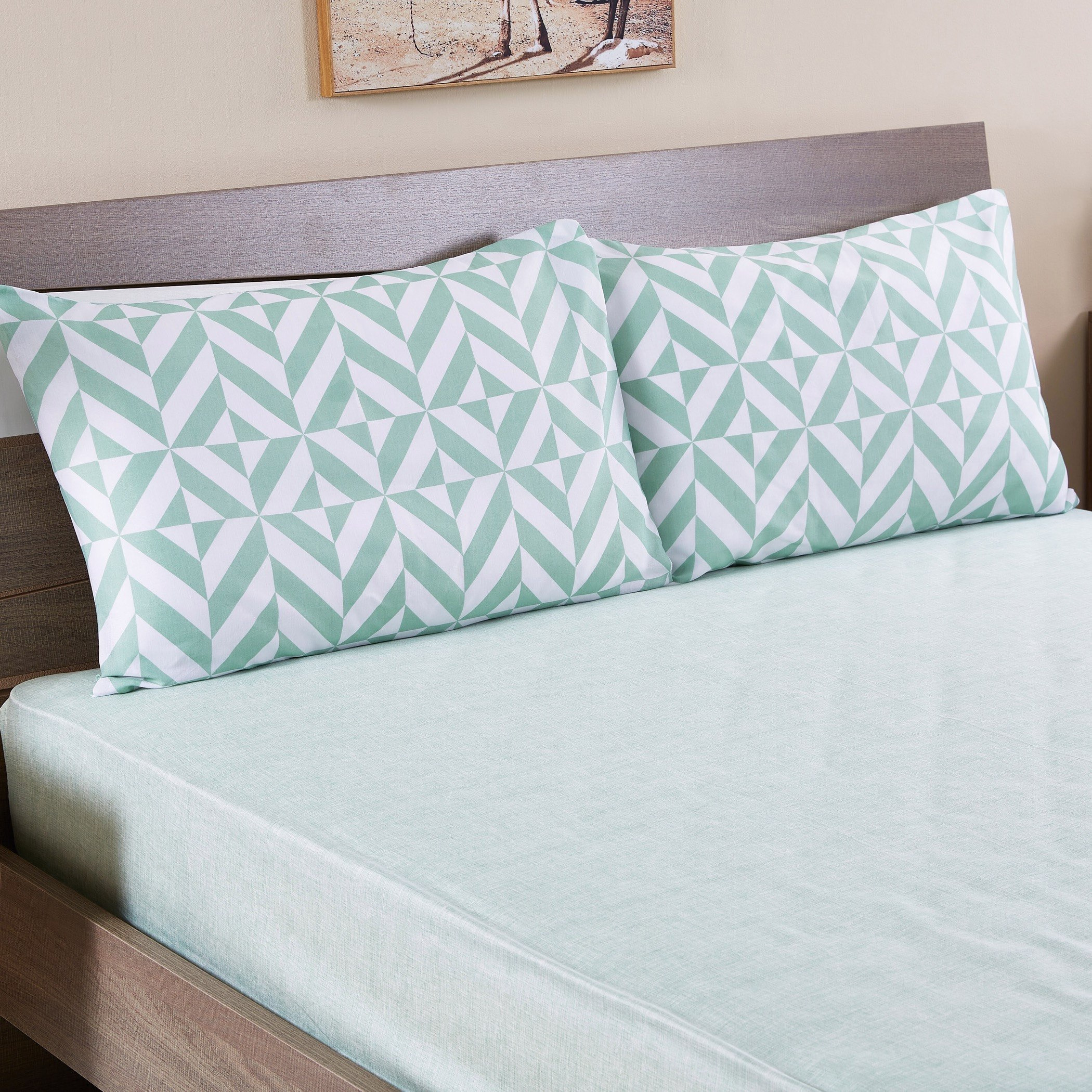 طقم غطاء وسادة بولي قطن من قطعتين من أتلانتا جايد - 50x75 سم-hbxhomeware-hbxbedroom-image-1