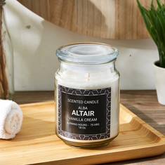 Alba Altair Vanilla Cream Scented Jar Candle with Lid