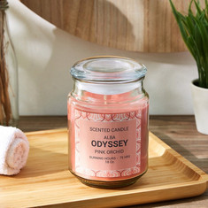 Alba Odyssesy Pink Orchid Scented Jar Candle with Lid - 510 gms