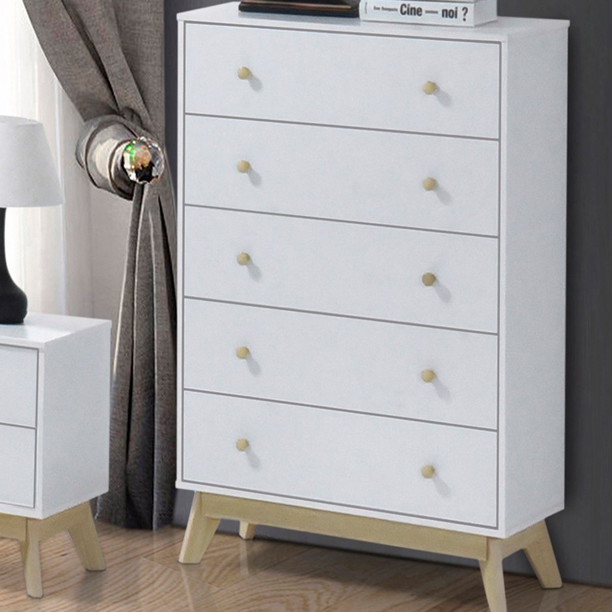 Sweden Chest of 5-Drawers-hbxfurniture-dressersandchests-chestofdrawers-image-1