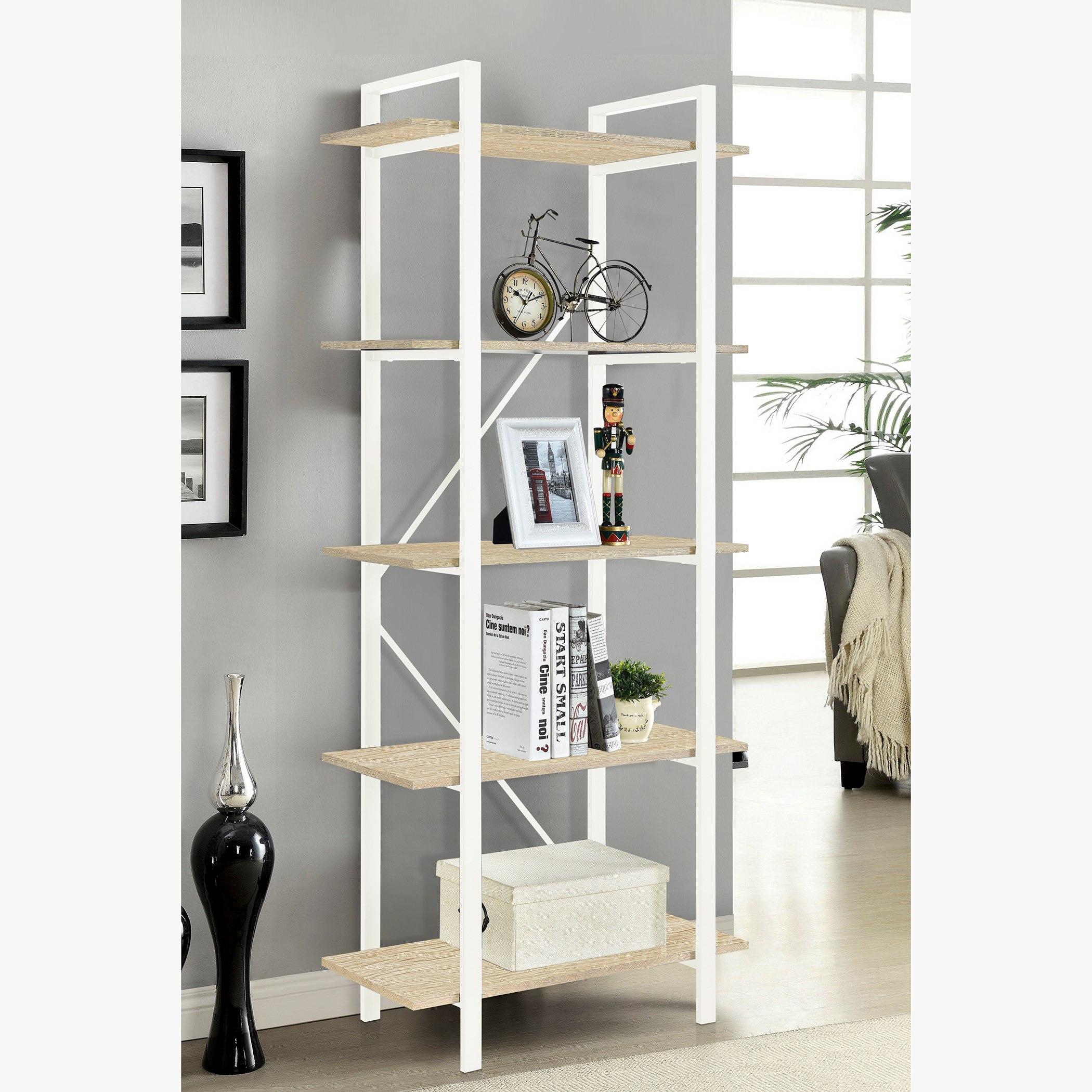 خزانة كتب بخمسة أرفف من لوكاس-hbxfurniture-office-bookcases-image-1