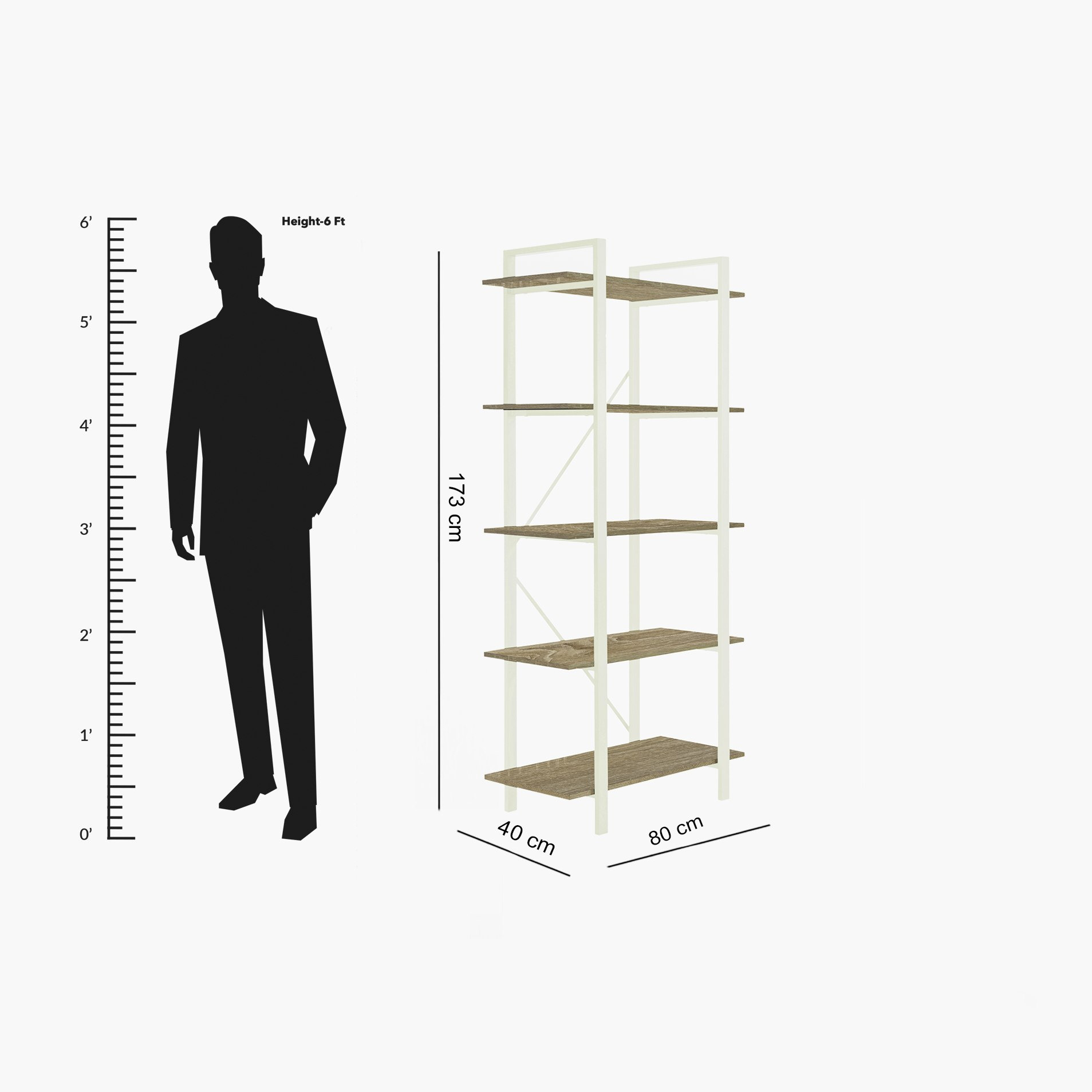 خزانة كتب بخمسة أرفف من لوكاس-hbxfurniture-office-bookcases-image-5