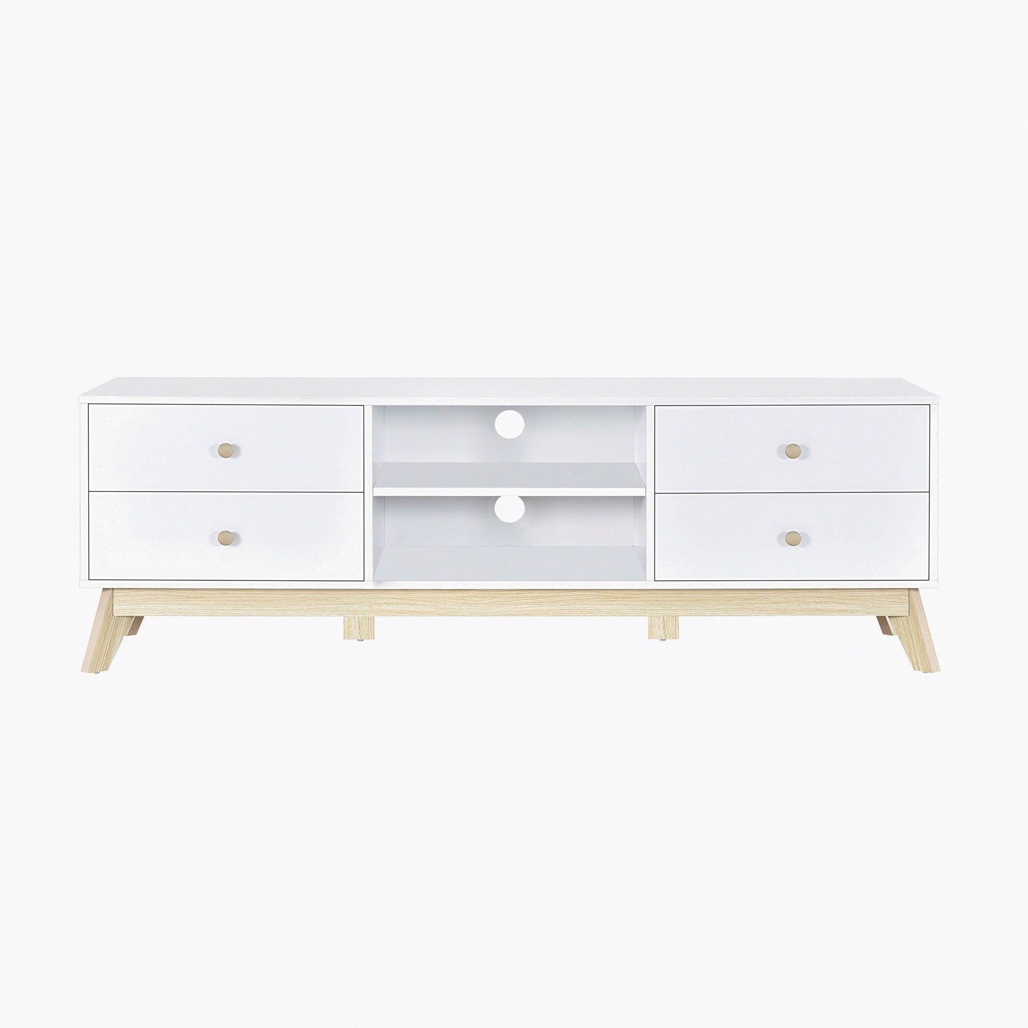 وحدة تلفزيون منخفضة بـ4 أدراج للتلفزات حتى 70 بوصة-hbxlivingroom-mediaunitsandstorage-tvunits-image-2