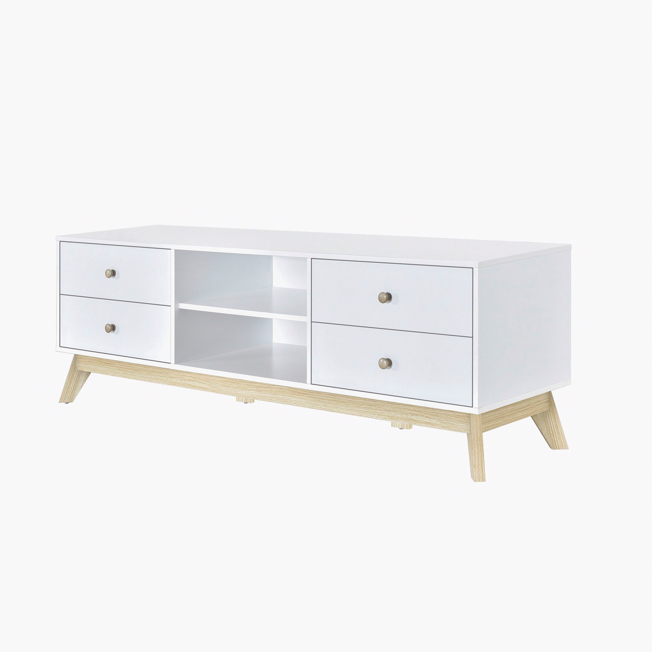 وحدة تلفزيون منخفضة بـ4 أدراج للتلفزات حتى 70 بوصة-hbxlivingroom-mediaunitsandstorage-tvunits-image-3