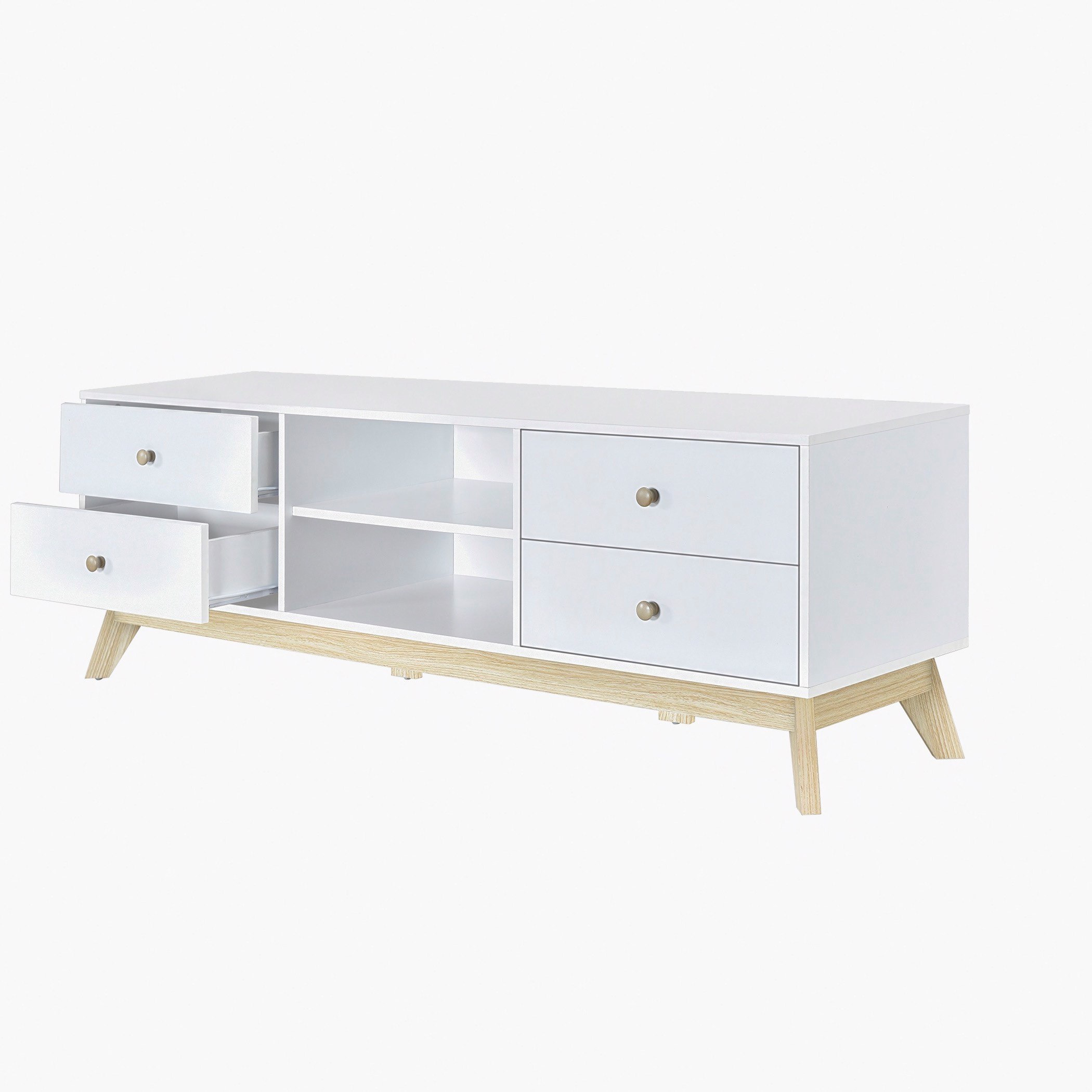 وحدة تلفزيون منخفضة بـ4 أدراج للتلفزات حتى 70 بوصة-hbxlivingroom-mediaunitsandstorage-tvunits-image-4