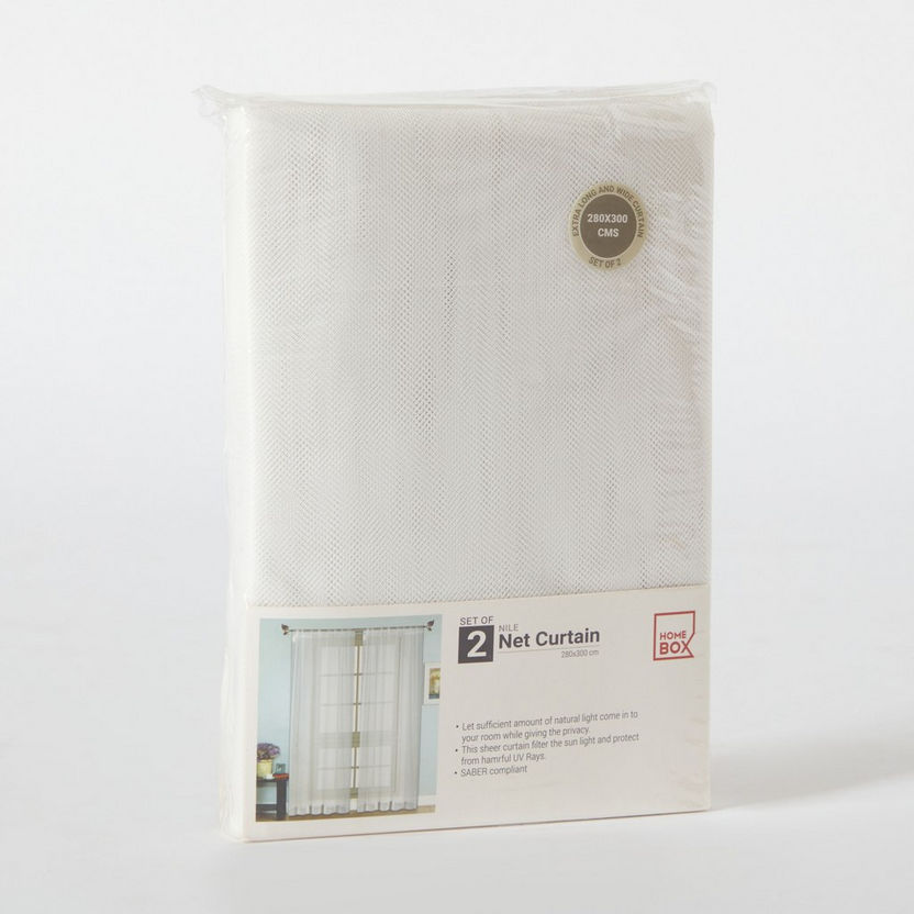 Nile Sheer Curtain Pair - 280x300 cm-Curtains-image-3