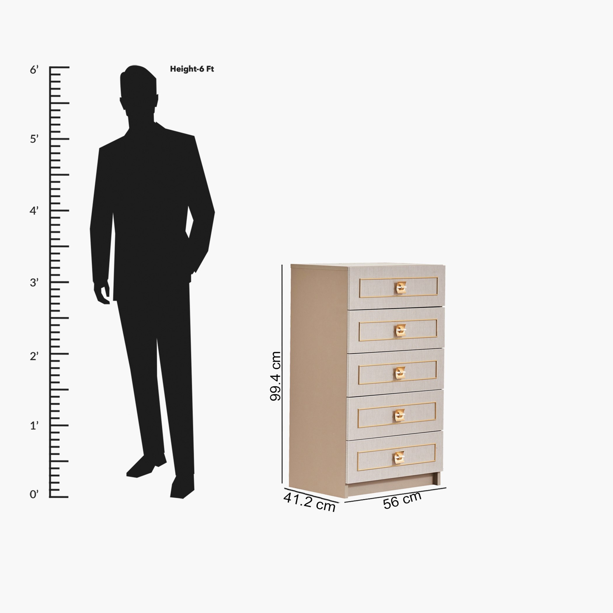 وحدة تخزين بـ5 أدراج من سيَانا-hbxfurniture-dressersandchests-chestofdrawers-image-6
