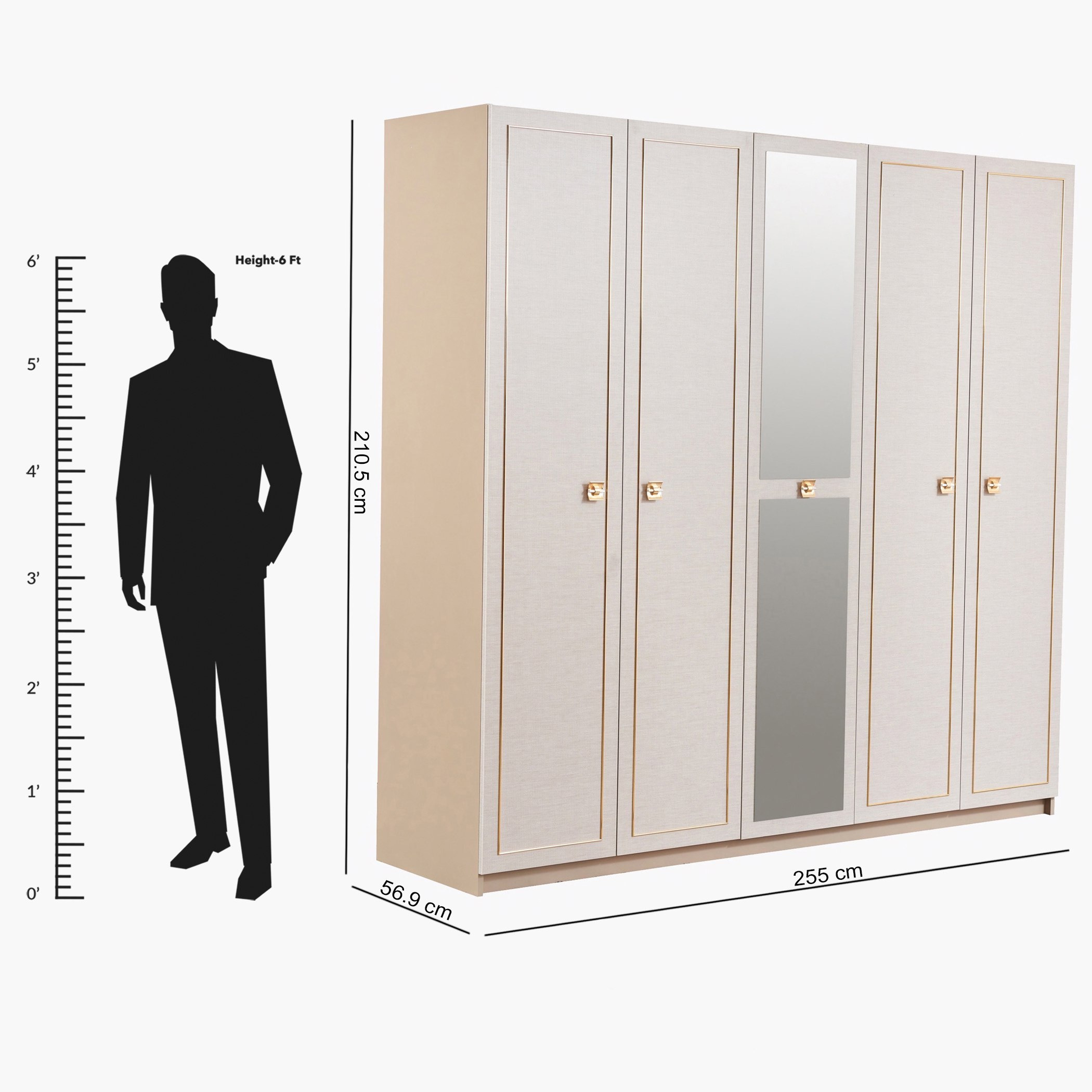 خزانة ملابس 5 أبواب بمرآة من سيَانا-hbxfurniture-wardrobes-image-8