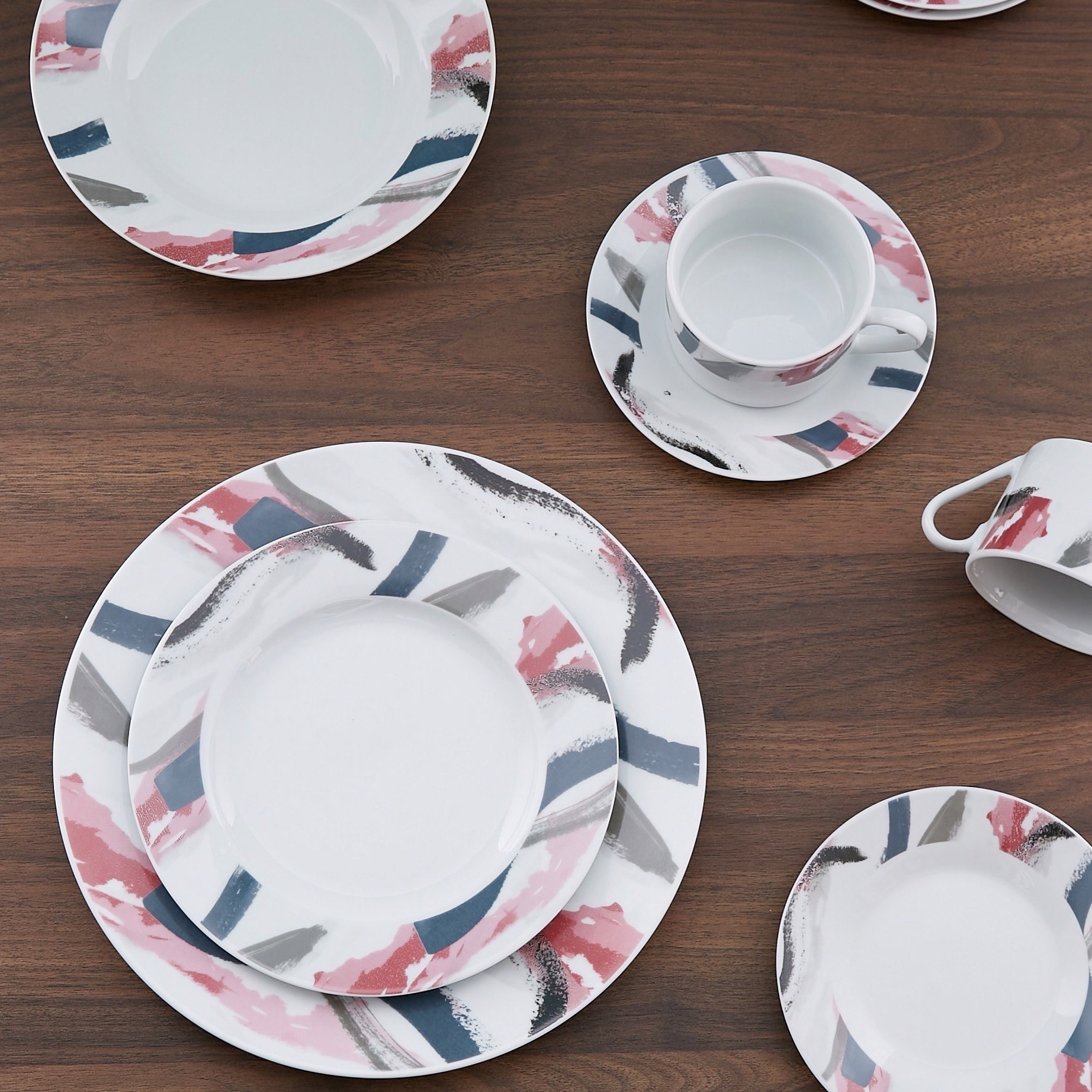 طقم سفرة 20 قطعة بطبعات براش ستروك من إمبيريال-hbxhomeware-hbxkitchen-image-2