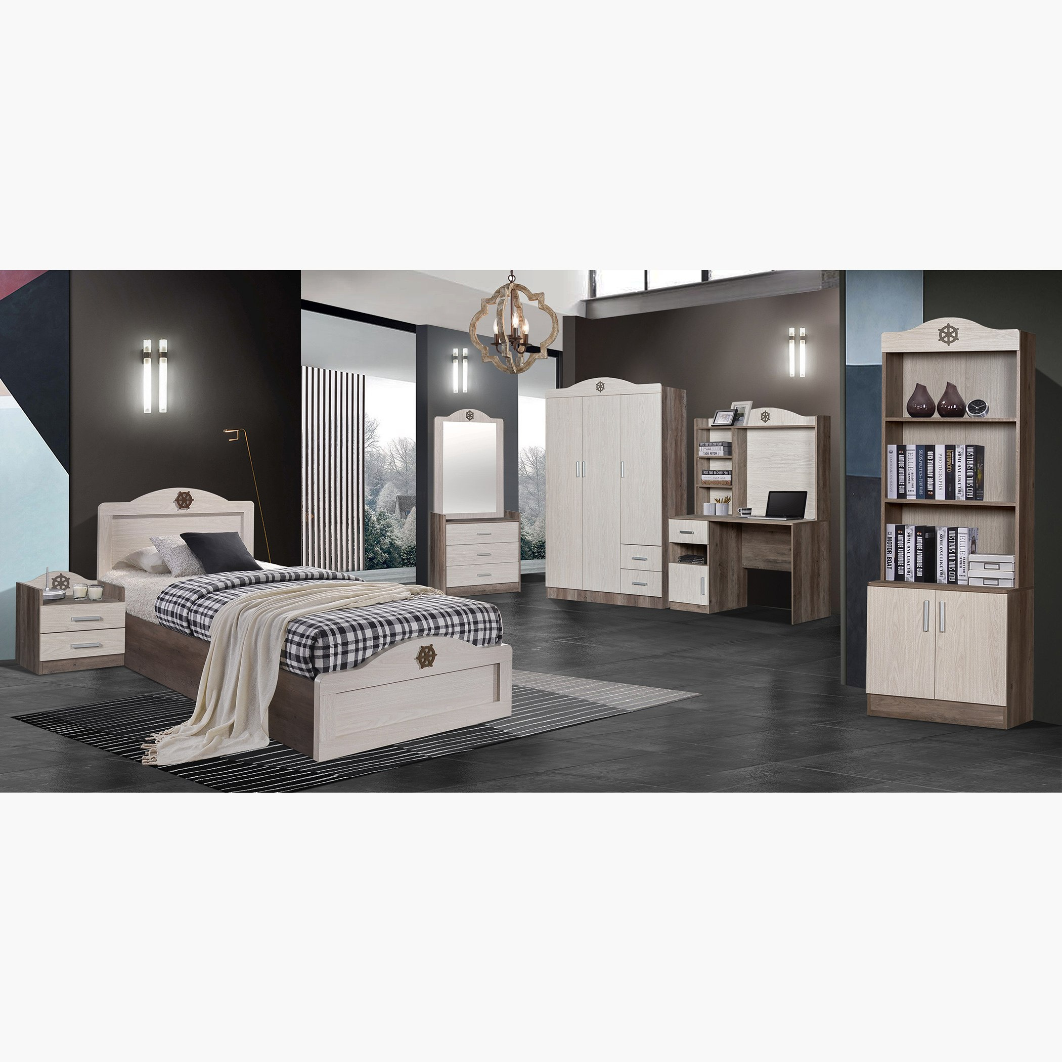 خزانة ملابس 3 أبواب ودرجين من سيلور-hbxfurniture-wardrobes-image-8