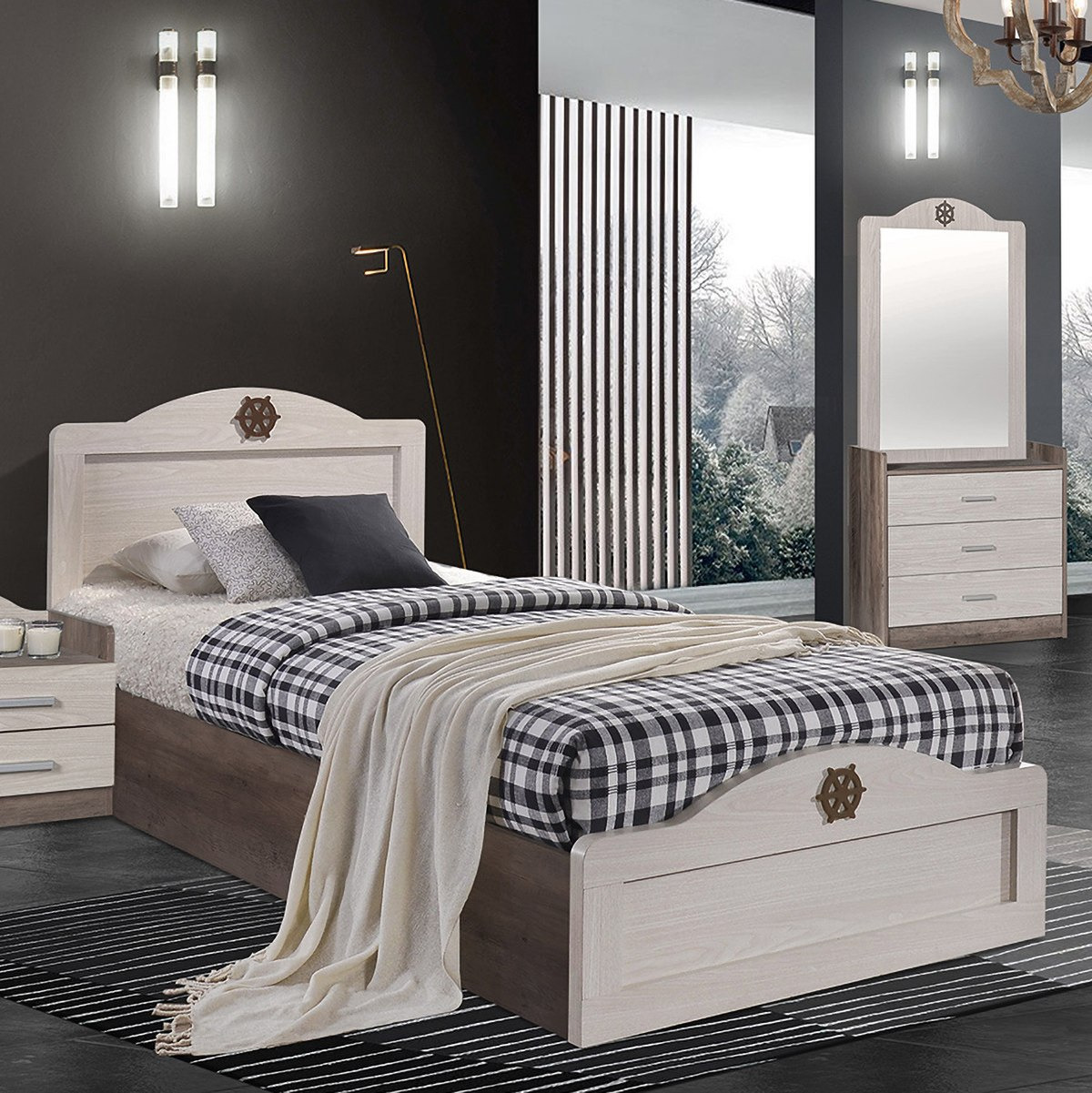 Sailor Single Bed - 90x190 cm-hbxfurniture-bedsandbedsets-beds-single-image-1