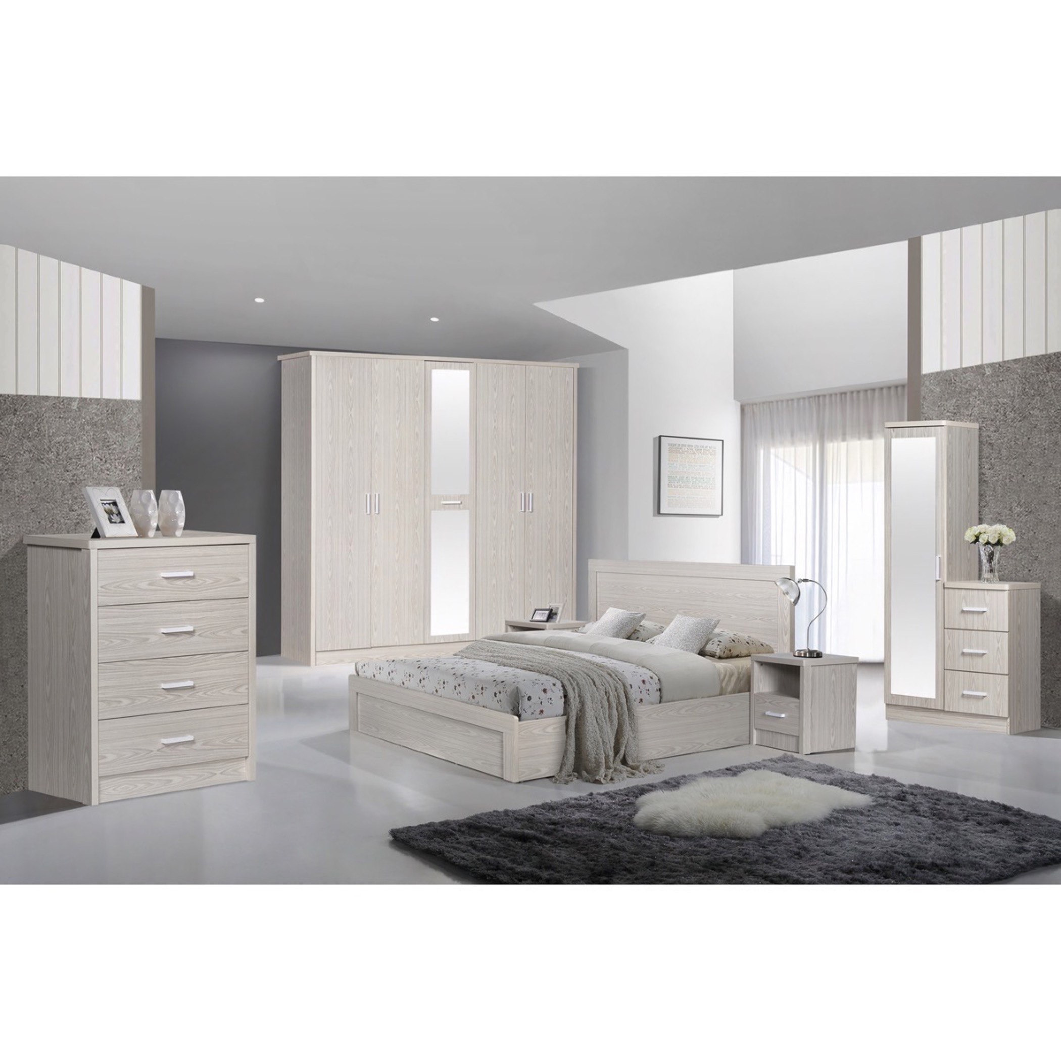 طقم غرفة نوم كينج 4 قطع من فانكوفر - 180x200 سم-hbxbedroom-bedsandbedsets-bedroomsets-king-image-18