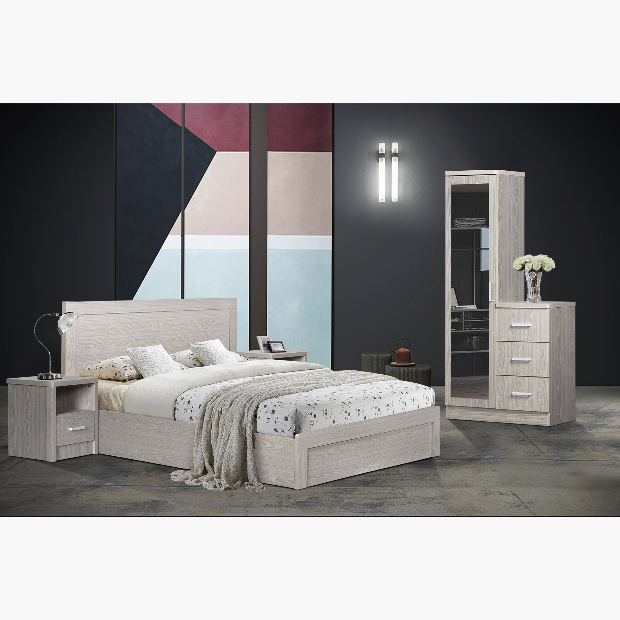 طقم غرفة نوم كينج 4 قطع من فانكوفر - 180x200 سم-hbxbedroom-bedsandbedsets-bedroomsets-king-image-1