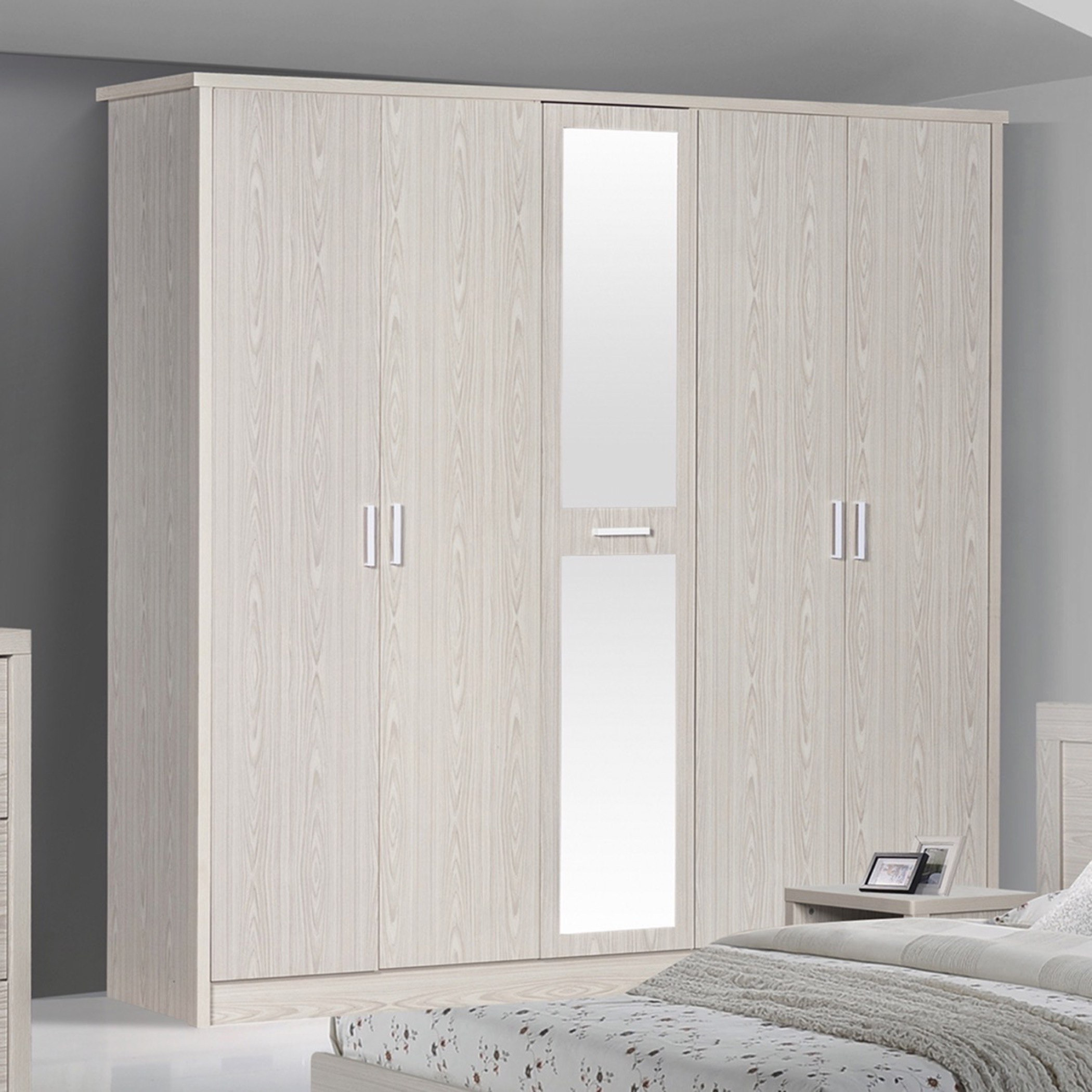 خزانة ملابس 5 أبواب بمرآة من فانكوفر-hbxfurniture-wardrobes-image-2