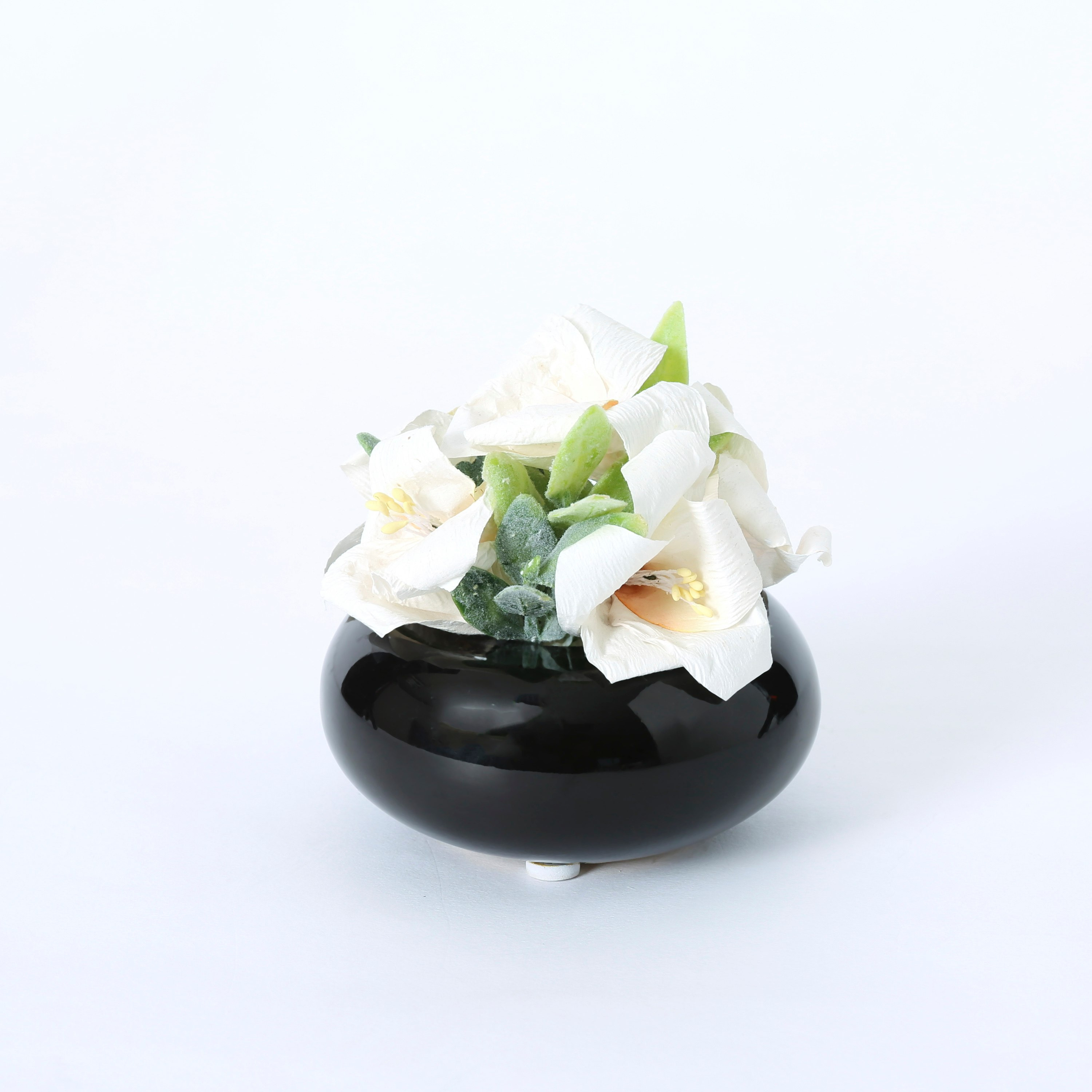 زهور برين في مزهرية سيراميك-hbxdecorandfurnishings-homeaccessories-artificialflowersandplants-image-4