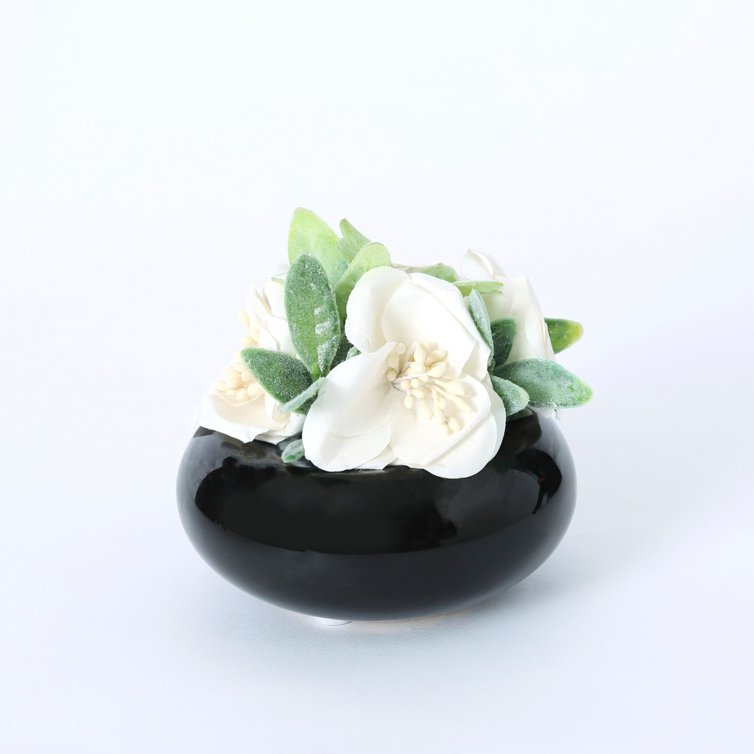زهور برين في مزهرية سيراميك-hbxdecorandfurnishings-homeaccessories-artificialflowersandplants-image-4