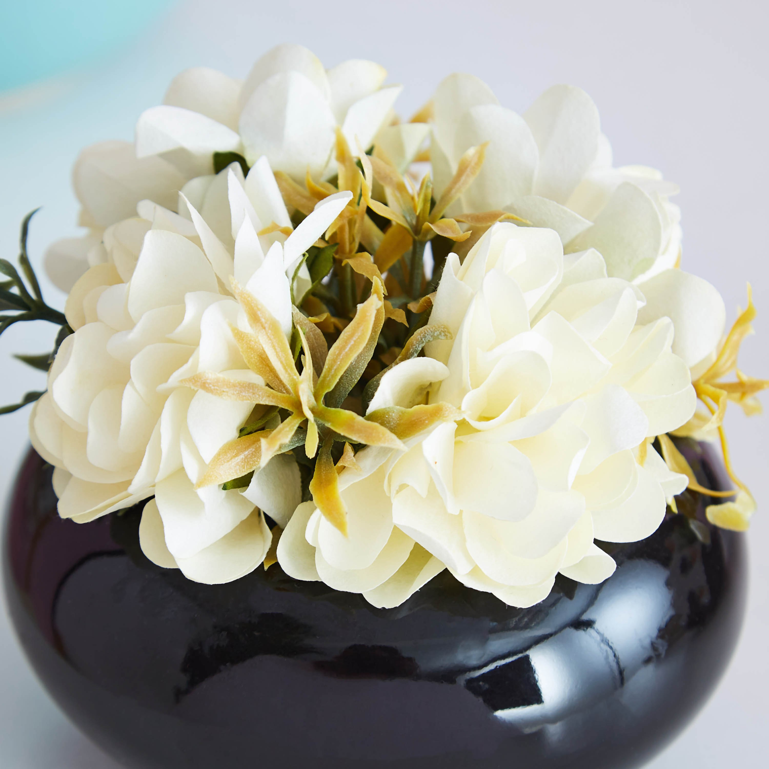 زهور برين في مزهرية سيراميك-hbxdecorandfurnishings-homeaccessories-artificialflowersandplants-image-2