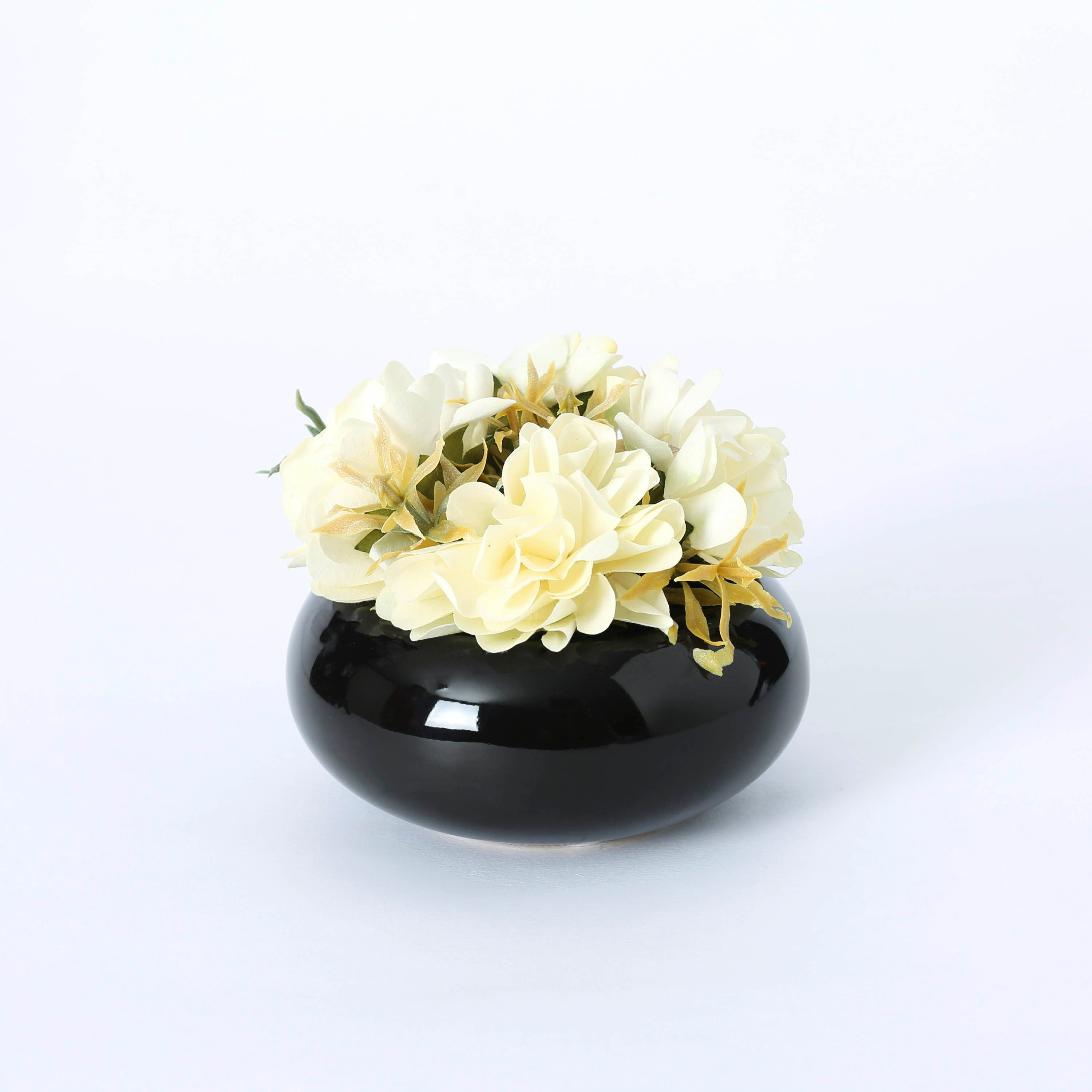 زهور برين في مزهرية سيراميك-hbxdecorandfurnishings-homeaccessories-artificialflowersandplants-image-4