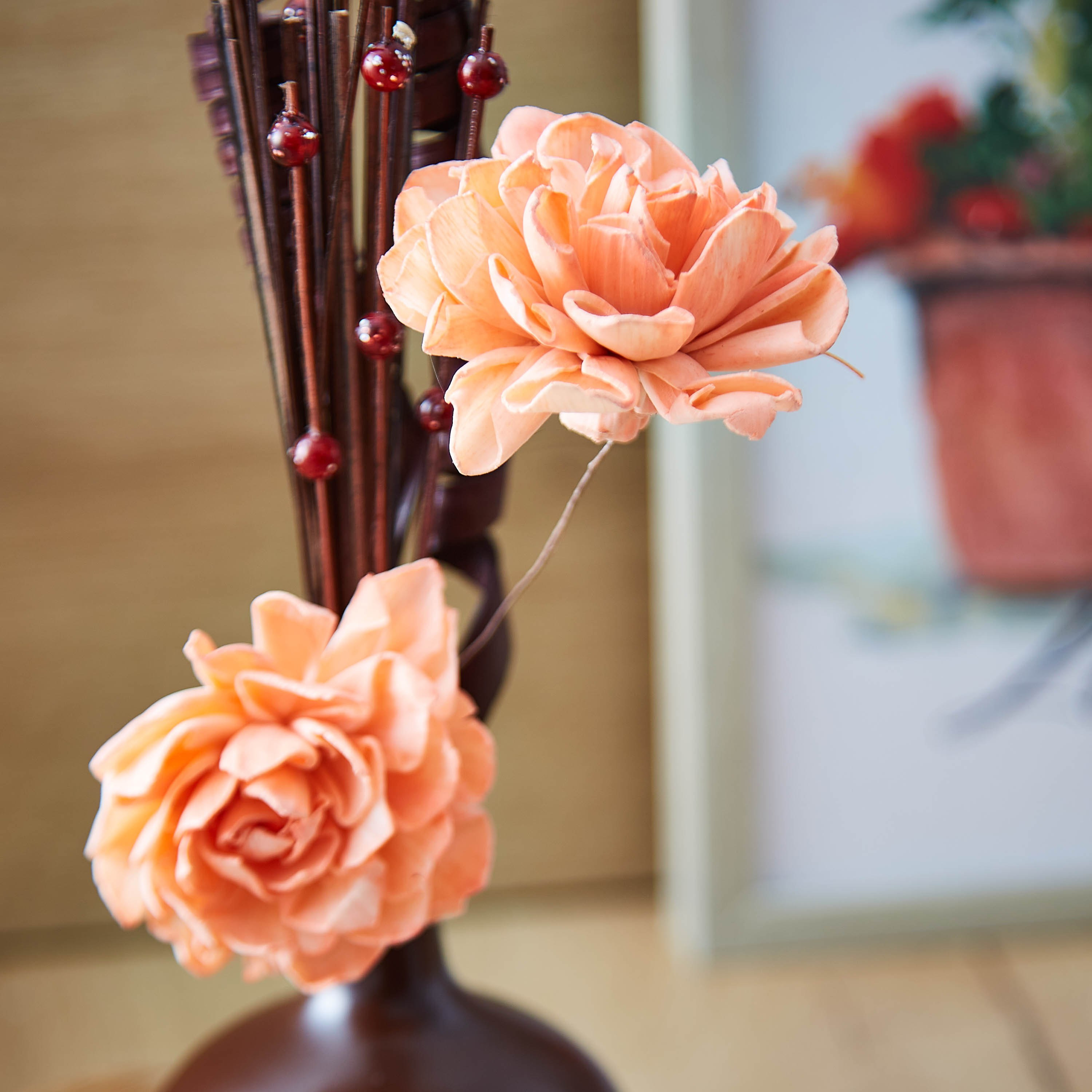 صحبة زهور في مزهرية سيراميك من برين - 23 سم-hbxdecorandfurnishings-homeaccessories-artificialflowersandplants-image-2