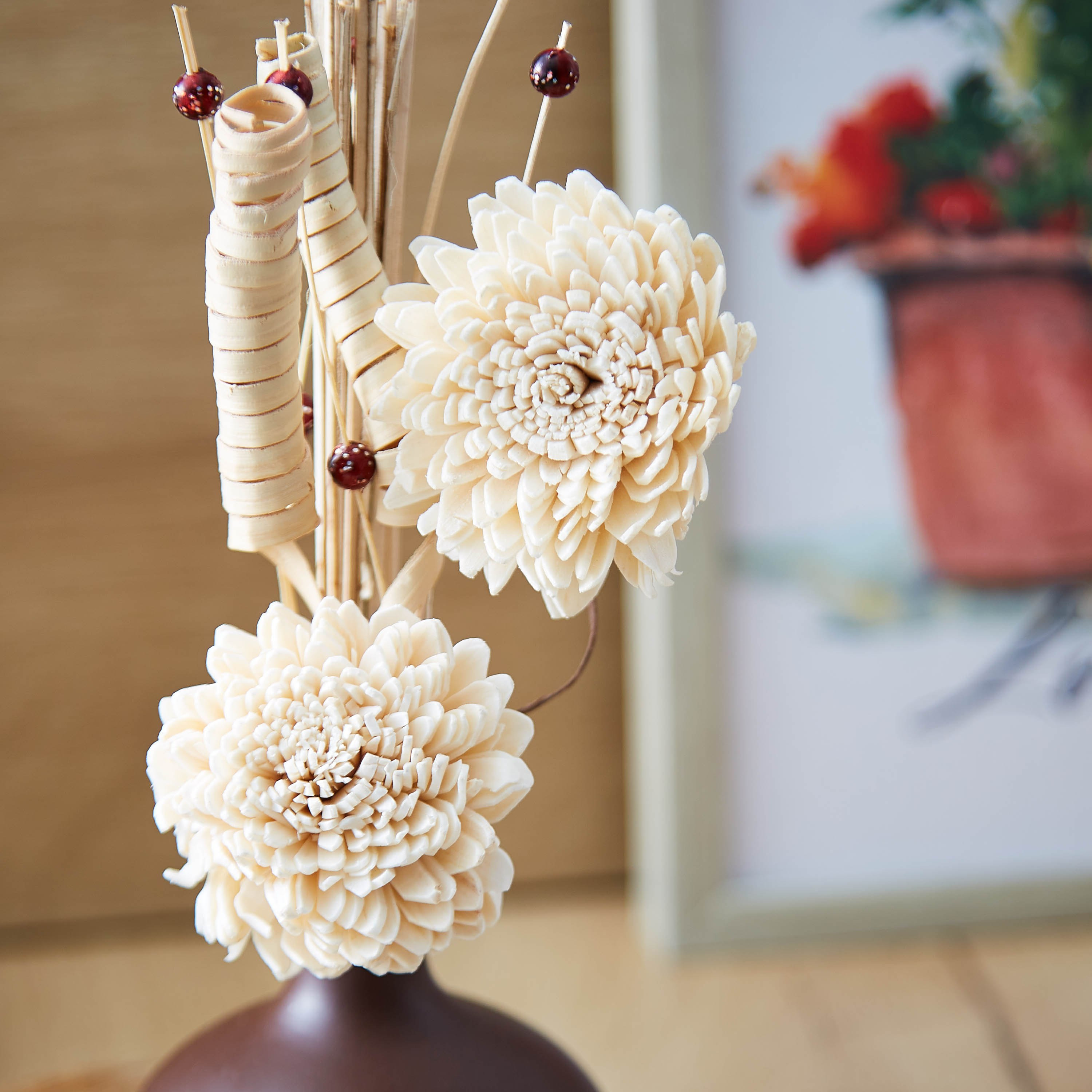 صحبة زهور في مزهرية سيراميك من برين - 23 سم-hbxdecorandfurnishings-homeaccessories-artificialflowersandplants-image-2