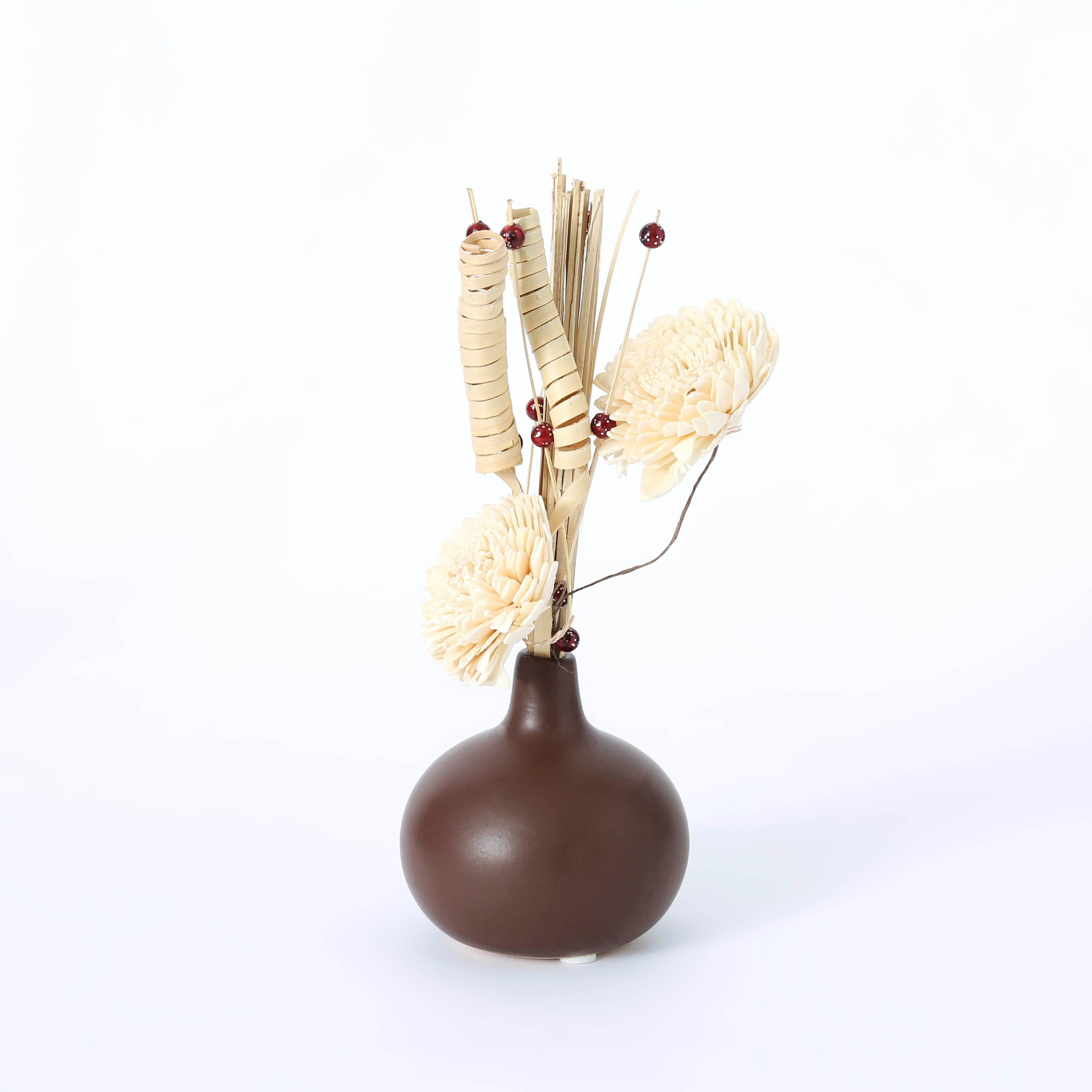 صحبة زهور في مزهرية سيراميك من برين - 23 سم-hbxdecorandfurnishings-homeaccessories-artificialflowersandplants-image-4