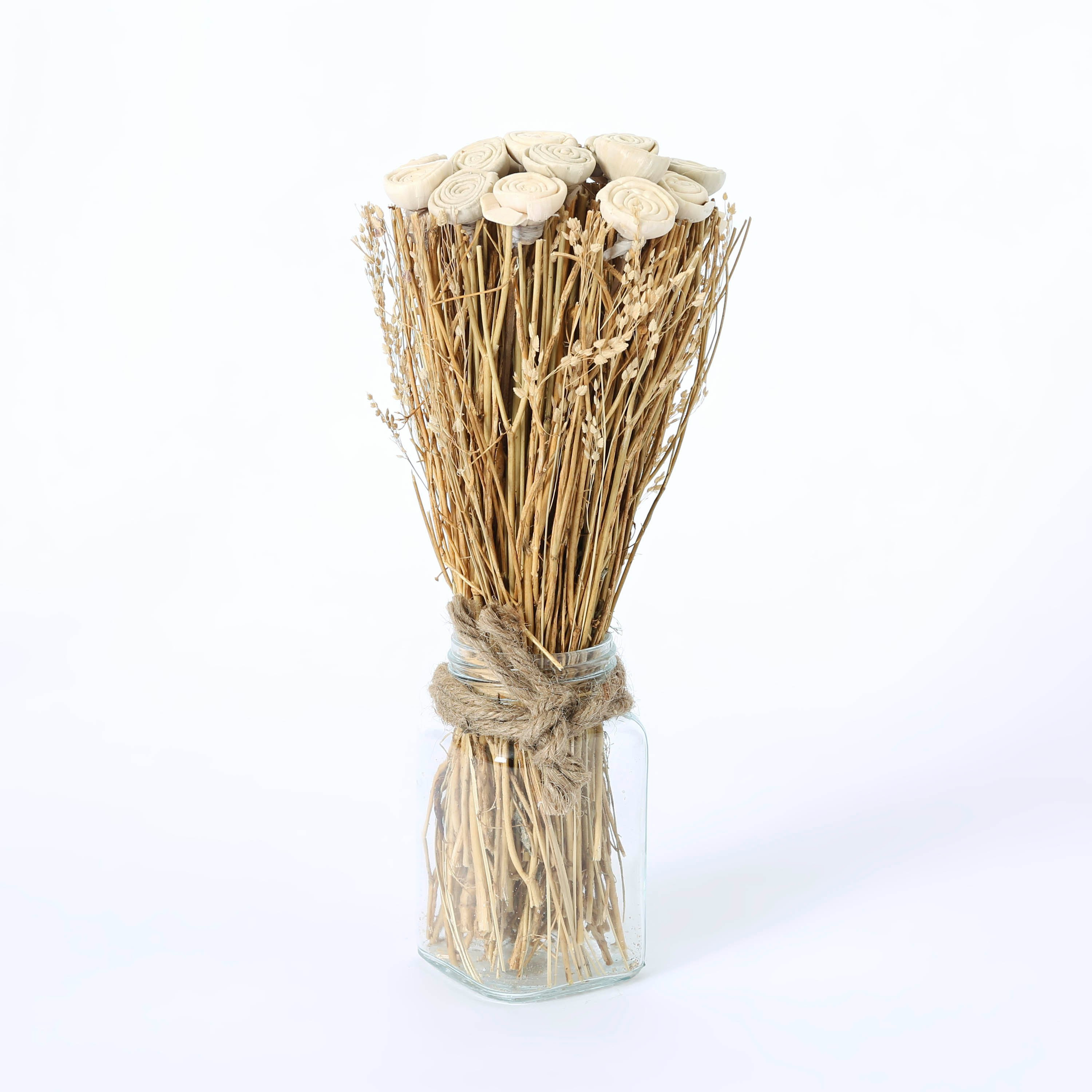 زهور مجفّفة مُرتبة في إصيص زجاجي من إتنا - 22 سم-hbxdecorandfurnishings-homeaccessories-artificialflowersandplants-image-5
