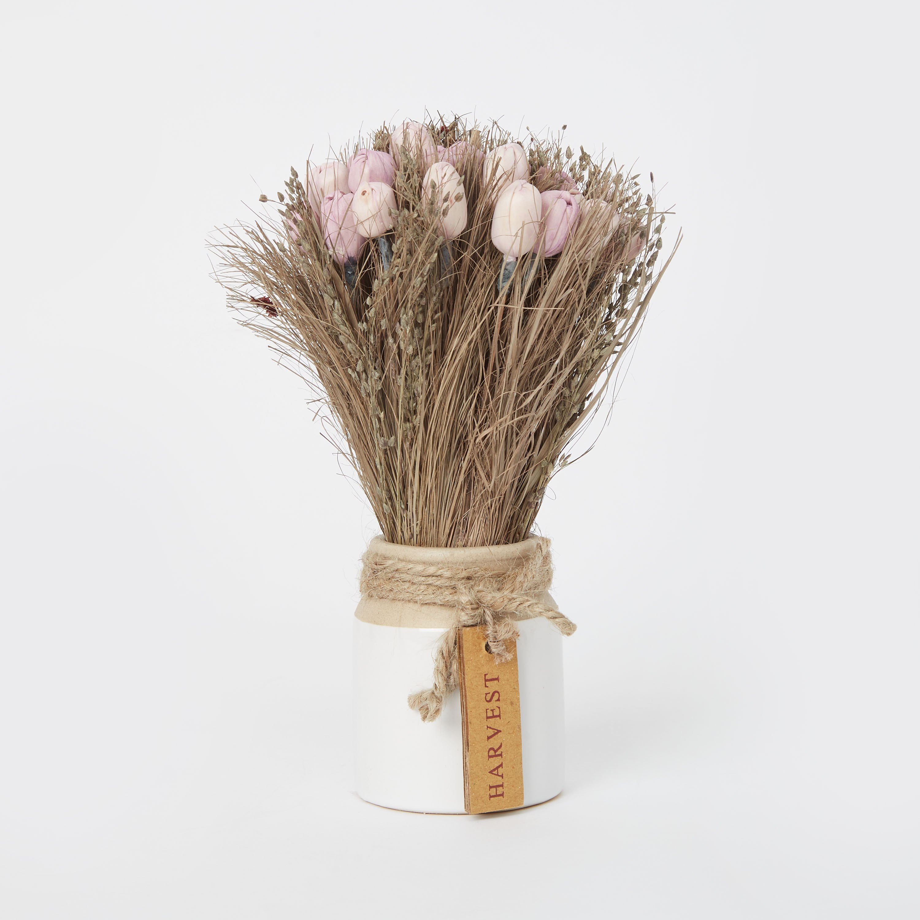 تشكيلة أزهار توليب مجفّفة في إصيص زجاجي من إتنا - 22 سم-hbxdecorandfurnishings-homeaccessories-artificialflowersandplants-image-4