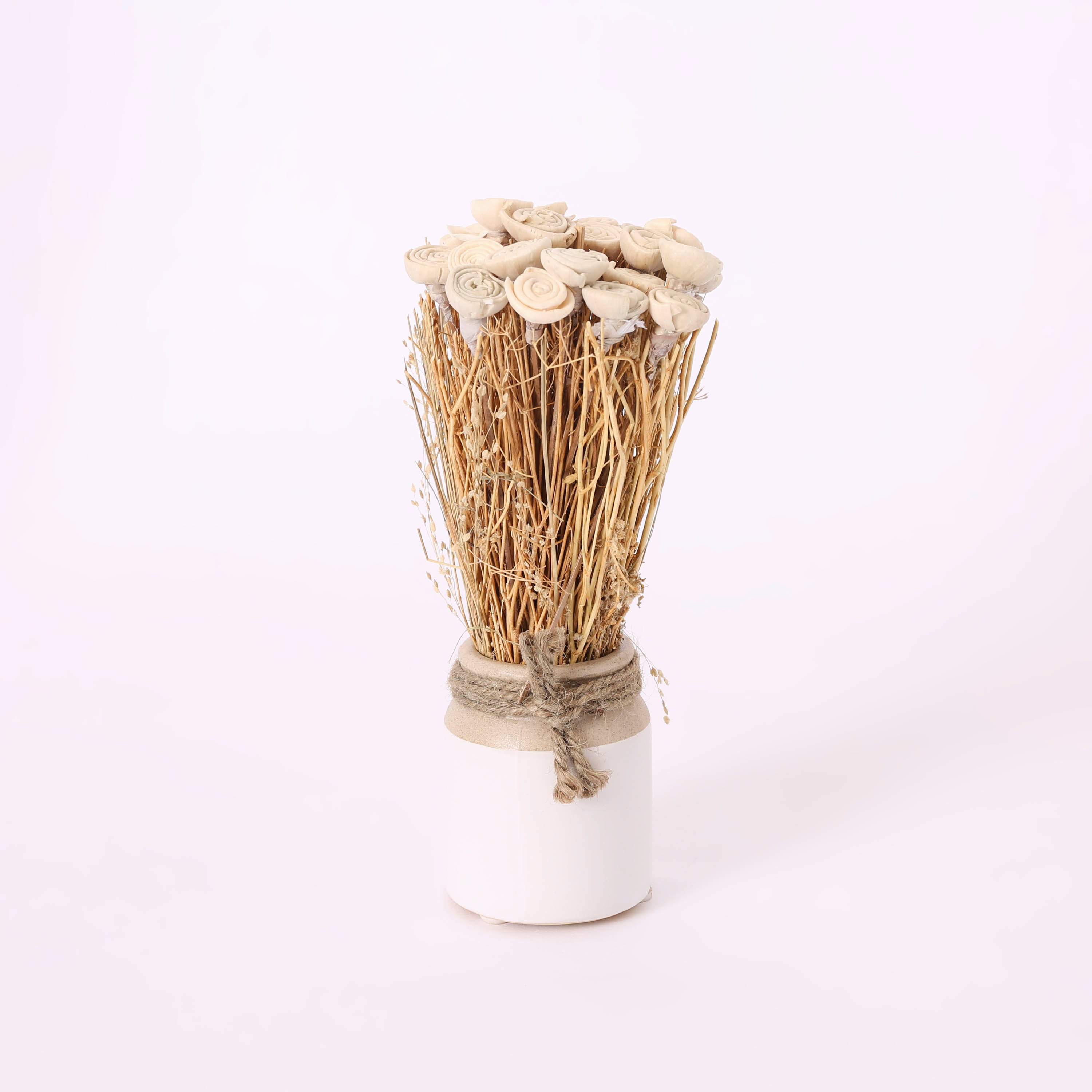 زهور مجففة مُرتبة في إصيص سيراميكي من إتنا - 20 سم-hbxdecorandfurnishings-homeaccessories-artificialflowersandplants-image-5