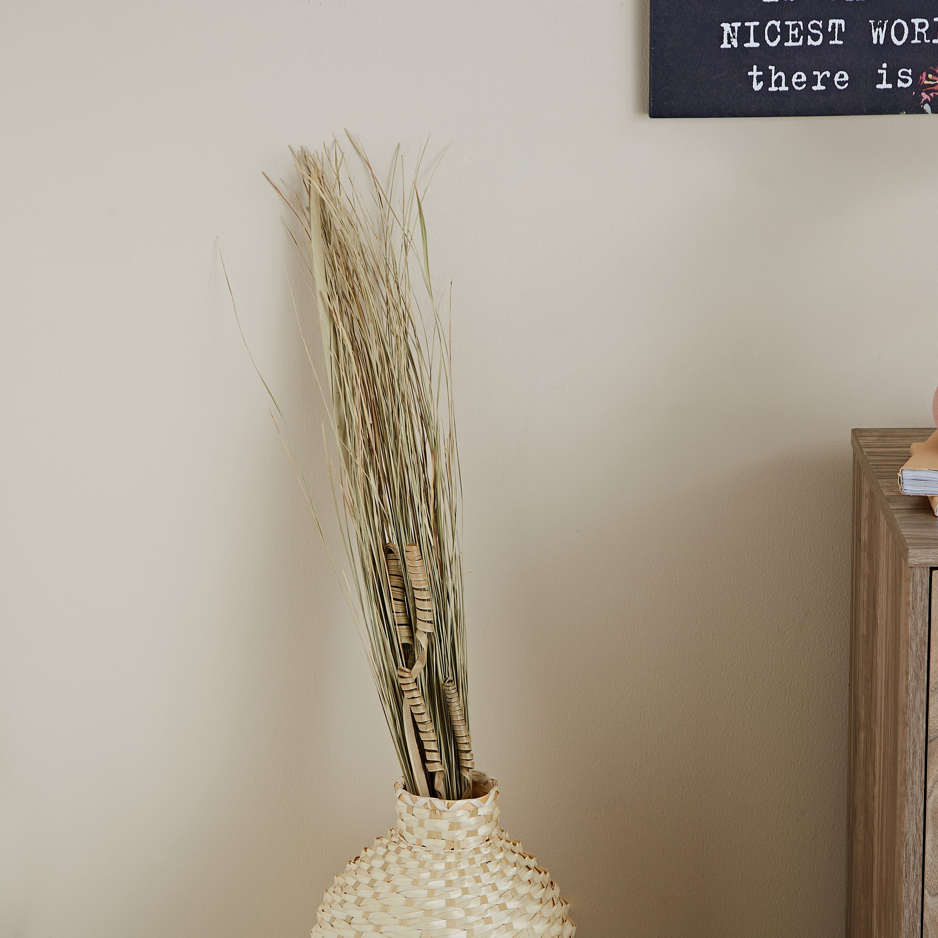 عصا زينة بأعواد الباجرا والعشب من إتنا - 100 سم-hbxdecorandfurnishings-homeaccessories-artificialflowersandplants-image-1