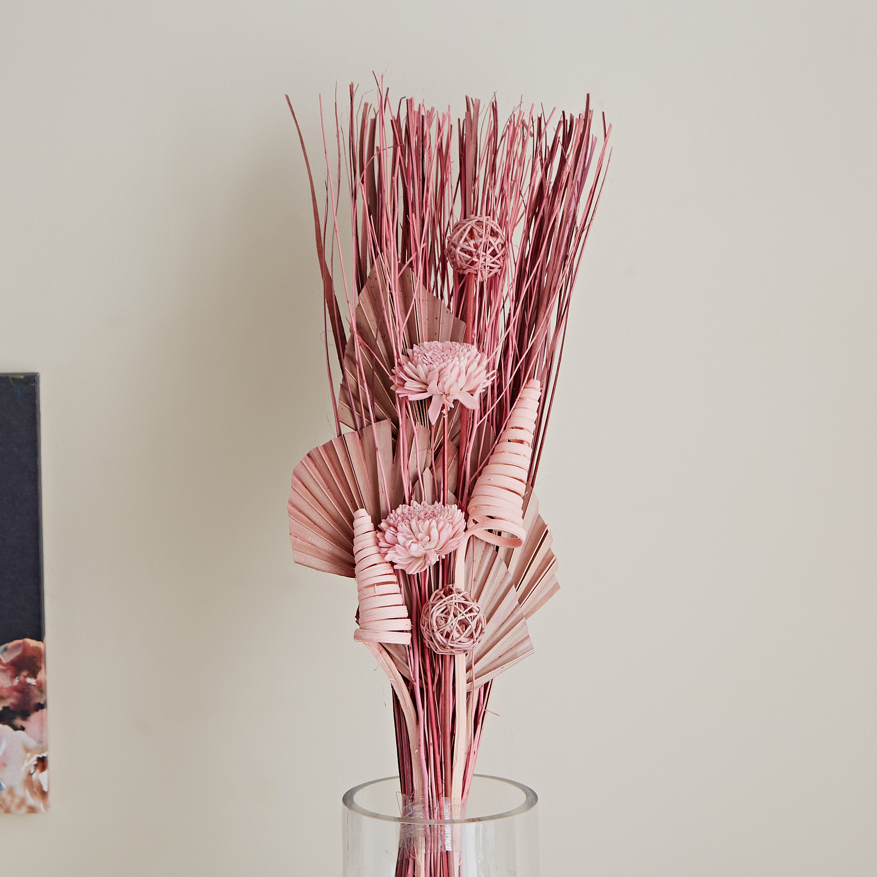 باقة زهور مجففة من بروك - 60 سم-hbxdecorandfurnishings-homeaccessories-artificialflowersandplants-image-1