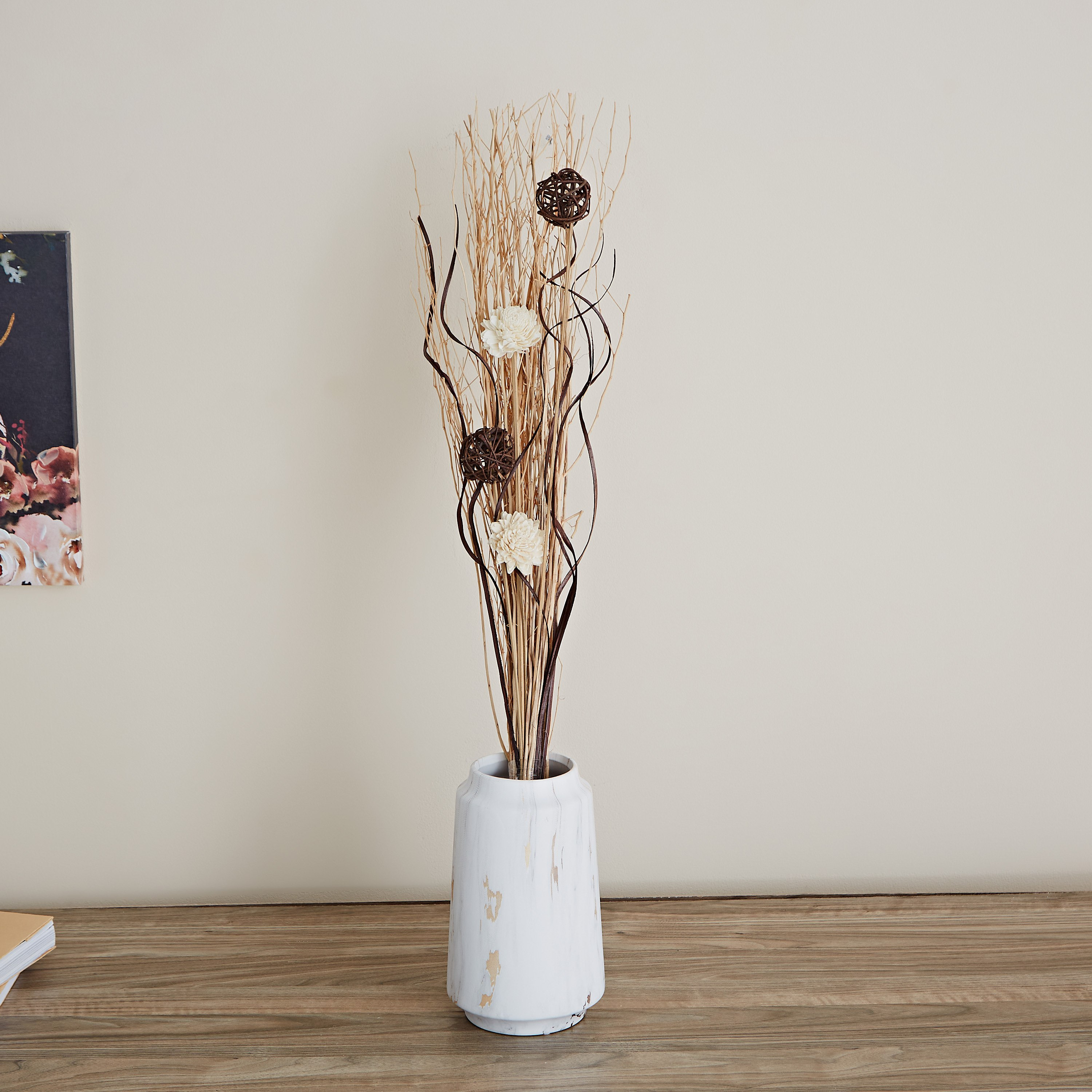 باقة زهور مجففة من بروك - 75 سم-hbxdecorandfurnishings-homeaccessories-artificialflowersandplants-image-2